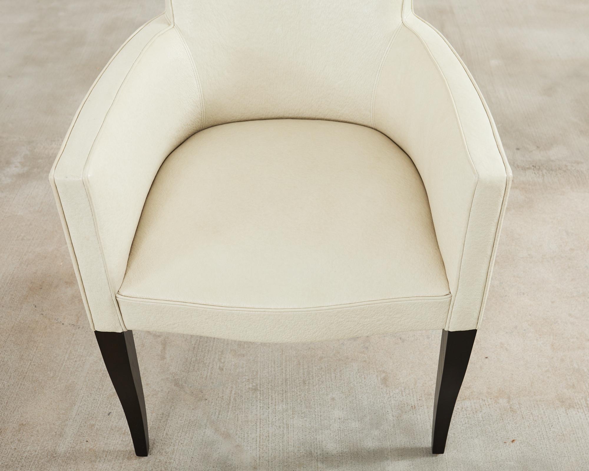 Set of Six John Hutton for Holly Hunt Leather Dining Chairs For Sale 9