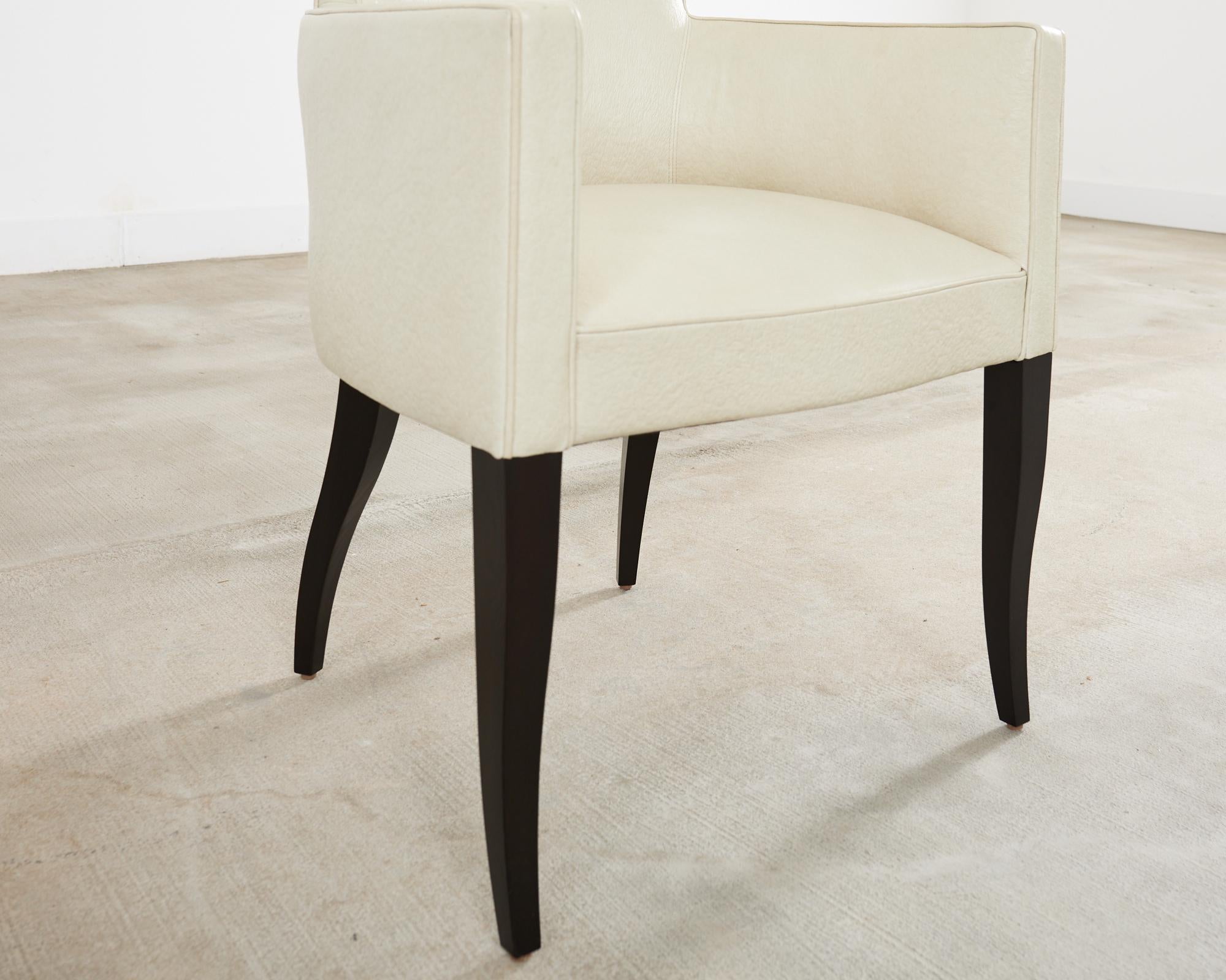 Set of Six John Hutton for Holly Hunt Leather Dining Chairs For Sale 10