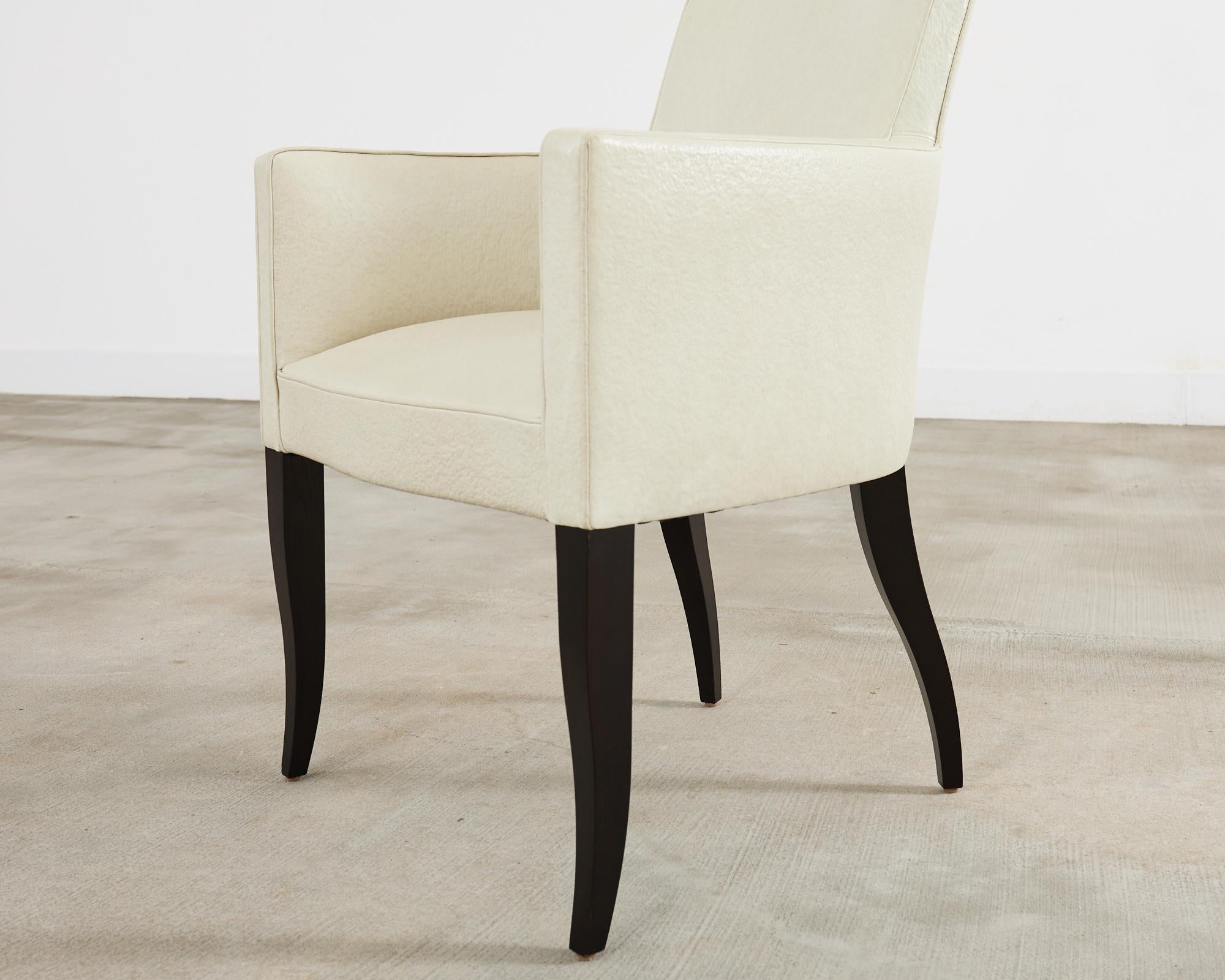 Set of Six John Hutton for Holly Hunt Leather Dining Chairs For Sale 11