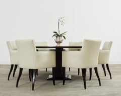 Satz von sechs Leder-Esszimmerstühlen von John Hutton für Holly Hunt für Holly Hunt