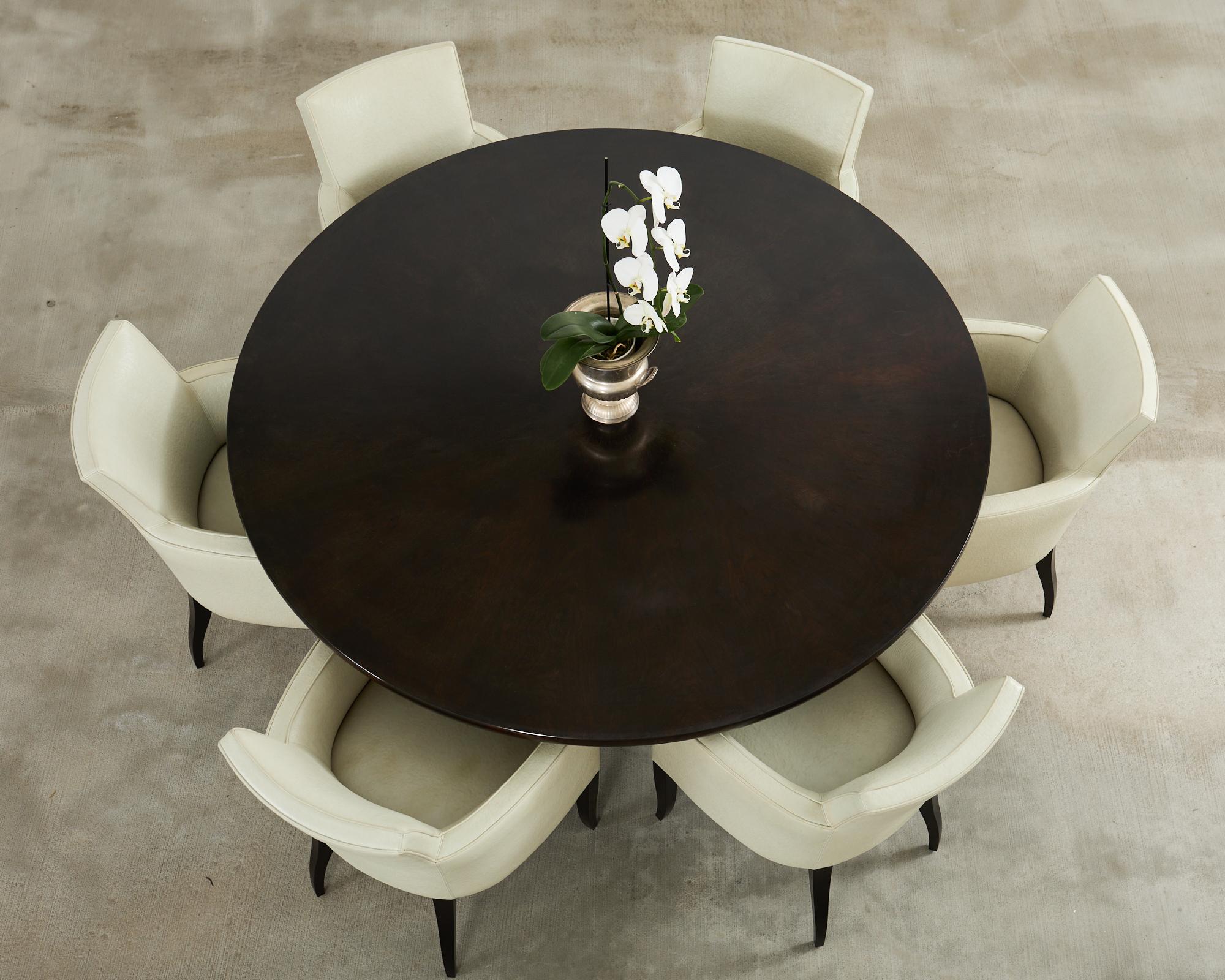 American Set of Six John Hutton for Holly Hunt Leather Dining Chairs For Sale