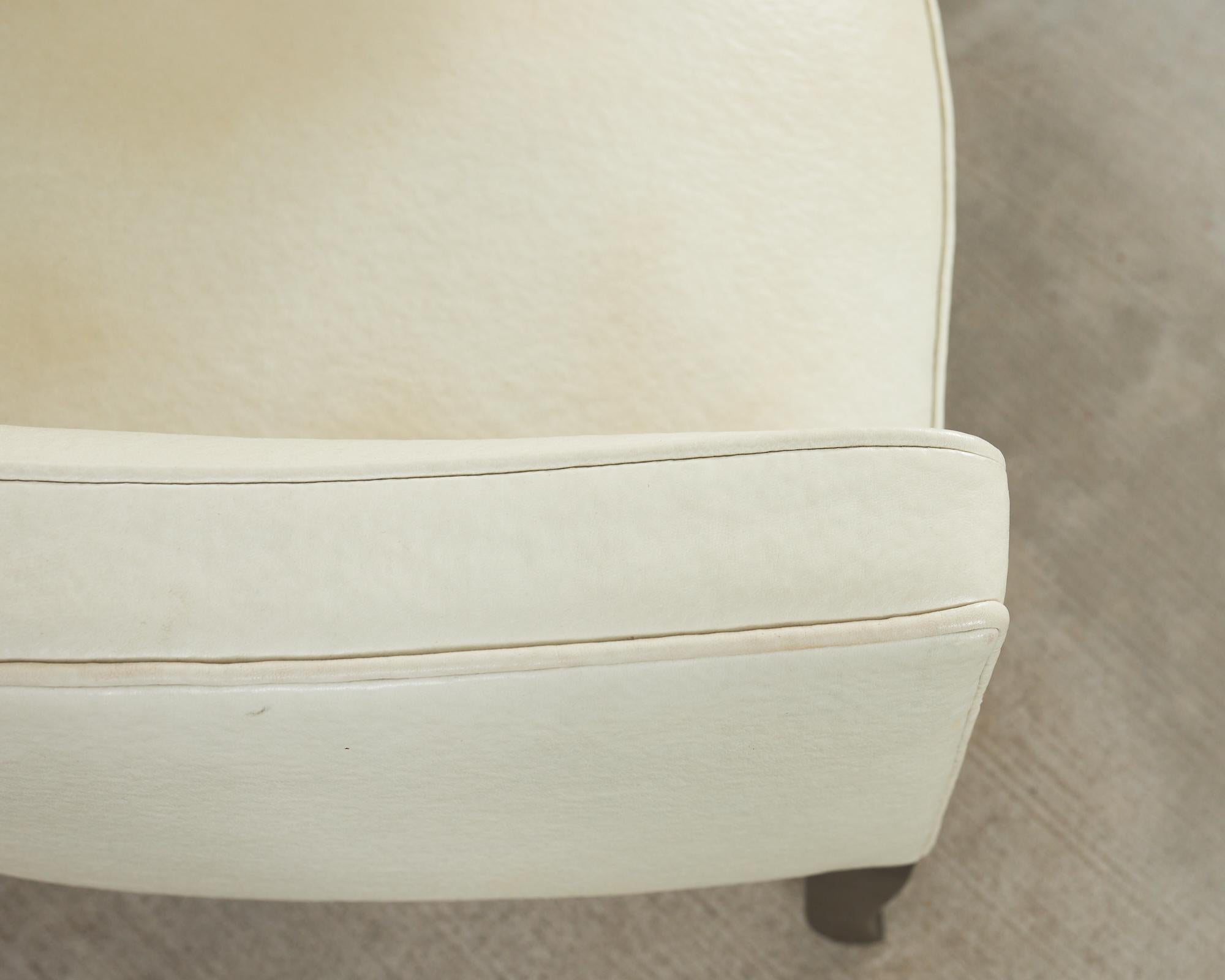 Set of Six John Hutton for Holly Hunt Leather Dining Chairs For Sale 2