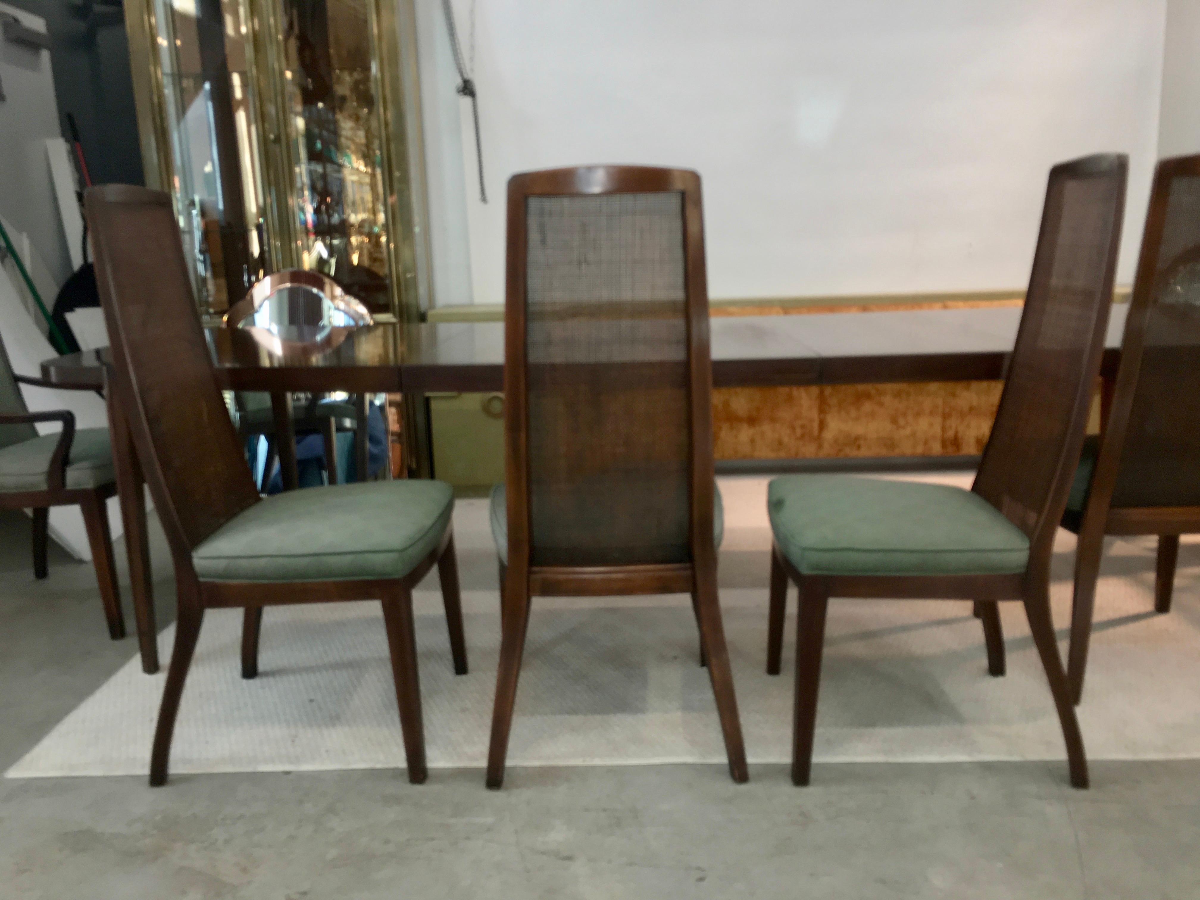 Set of Six John Widdicomb Caned Back Dining Chairs For Sale 2
