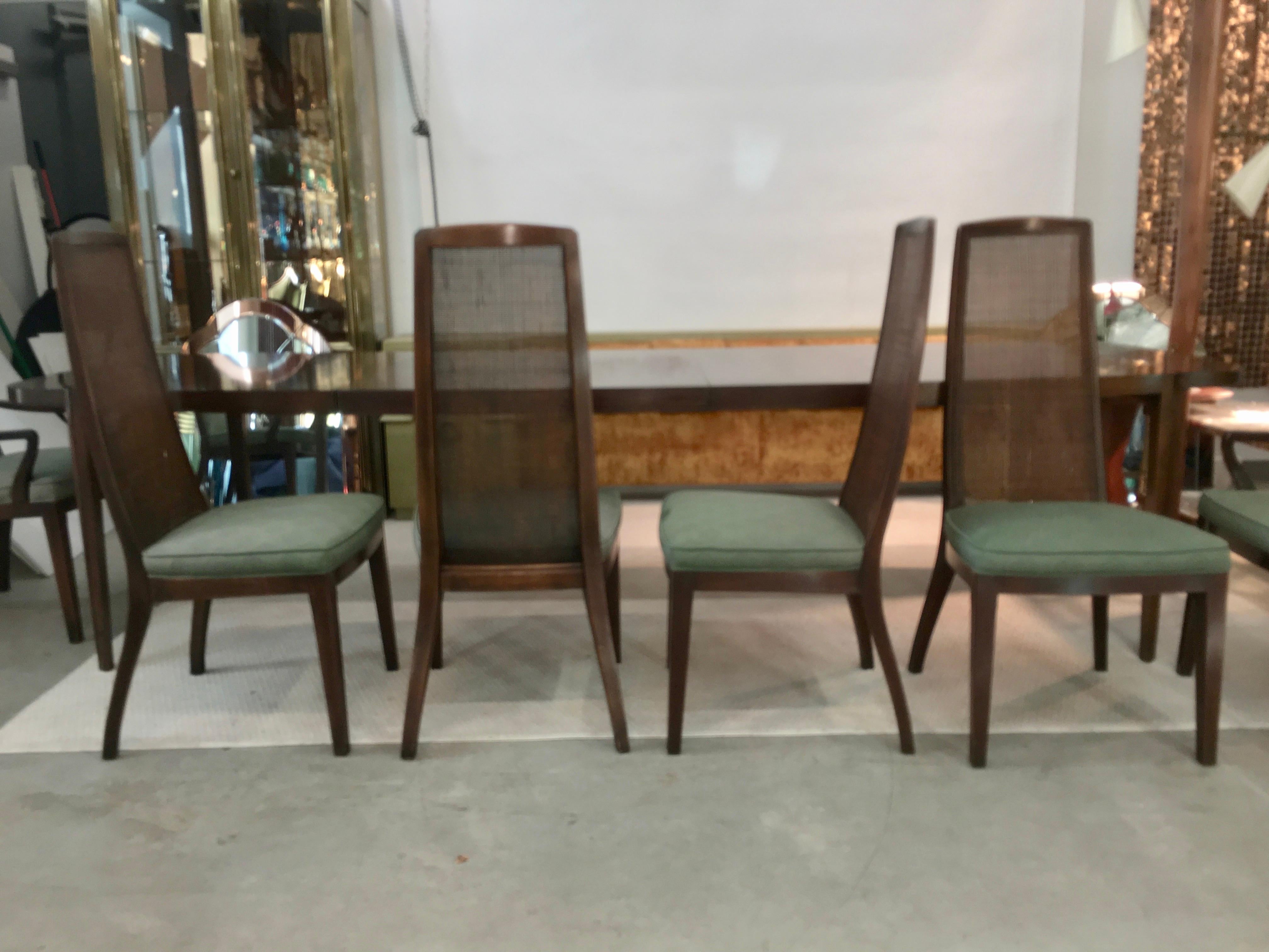 Set of Six John Widdicomb Caned Back Dining Chairs For Sale 3