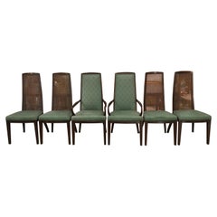 Set of Six John Widdicomb Caned Back Dining Chairs