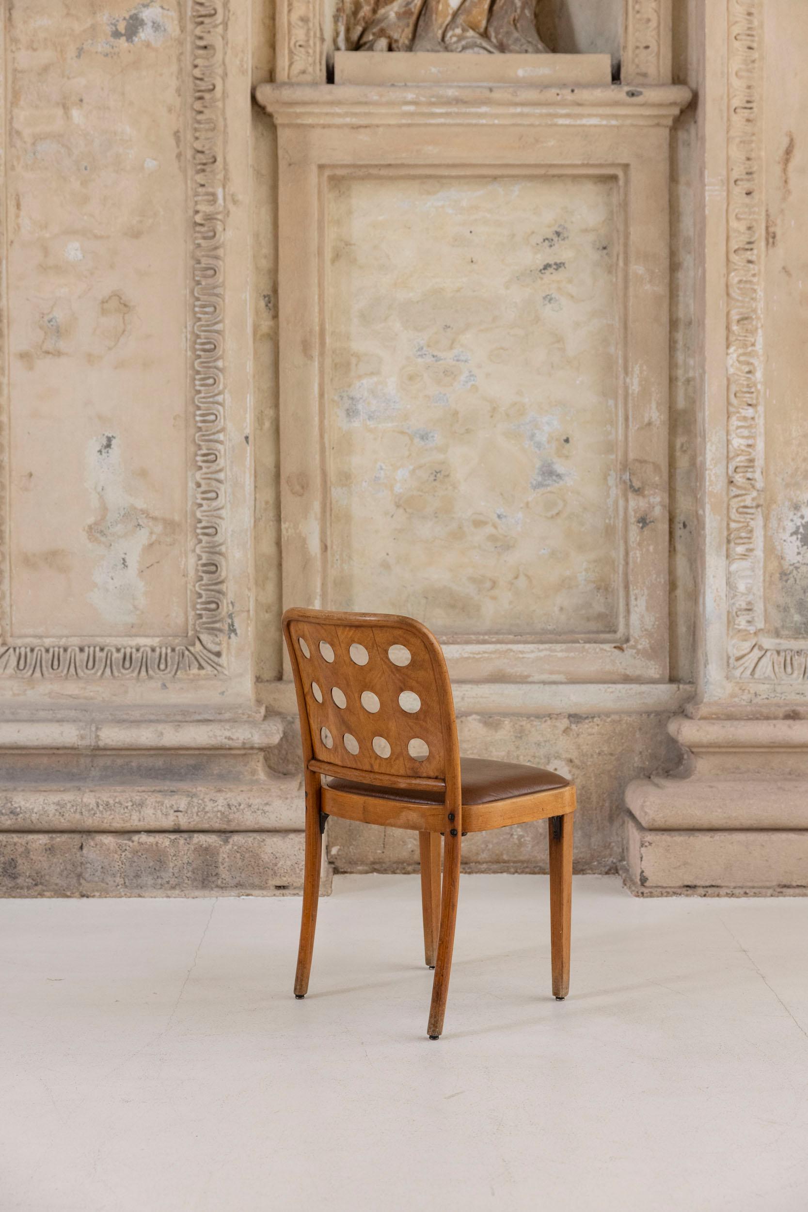 Bois Ensemble de six chaises Josef Hoffmann, vers 1925 en vente