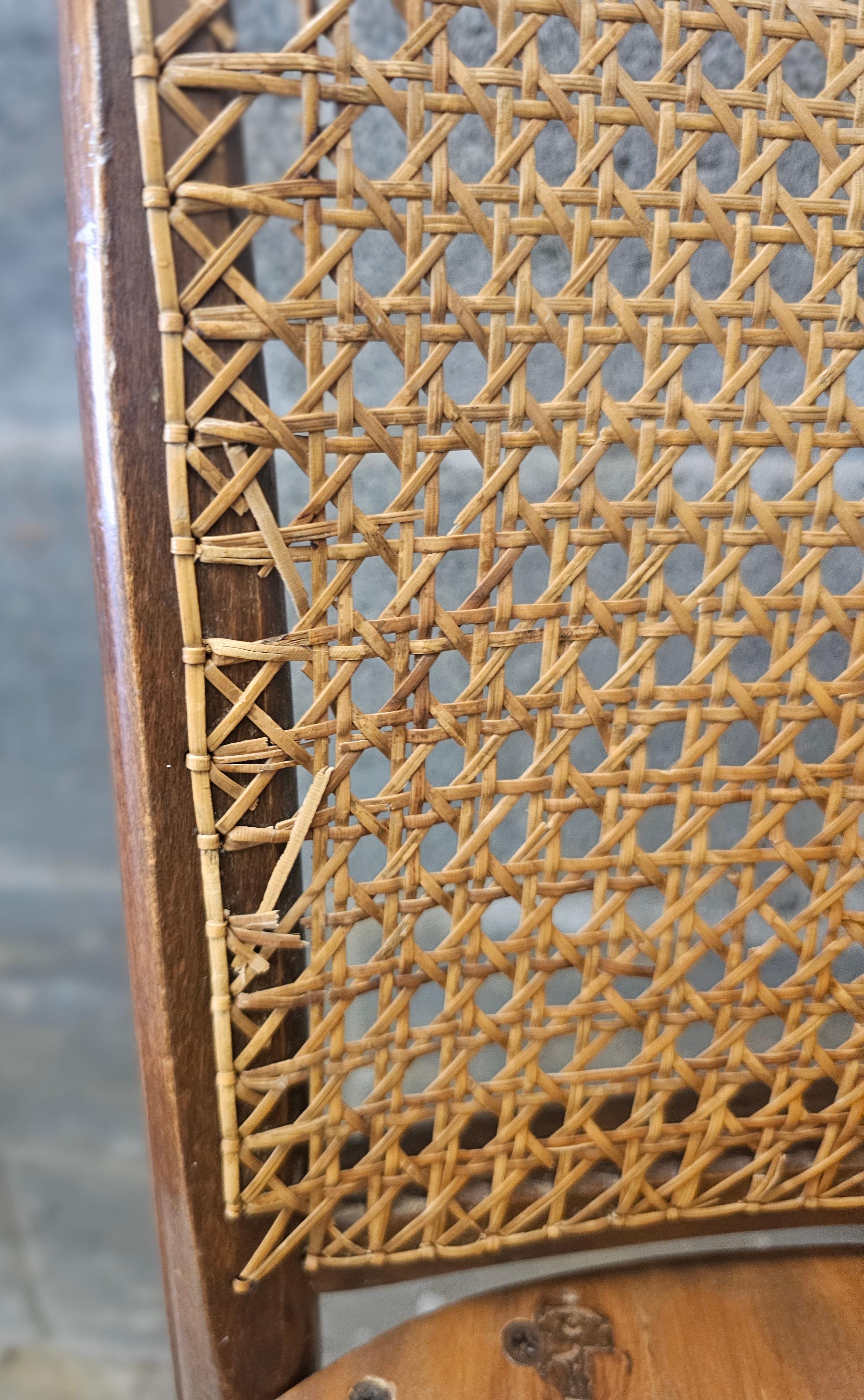 Juego de seis sillas de Praga de madera curvada y caña modelo 811 de Josef Hoffmann para Stendig en venta 8