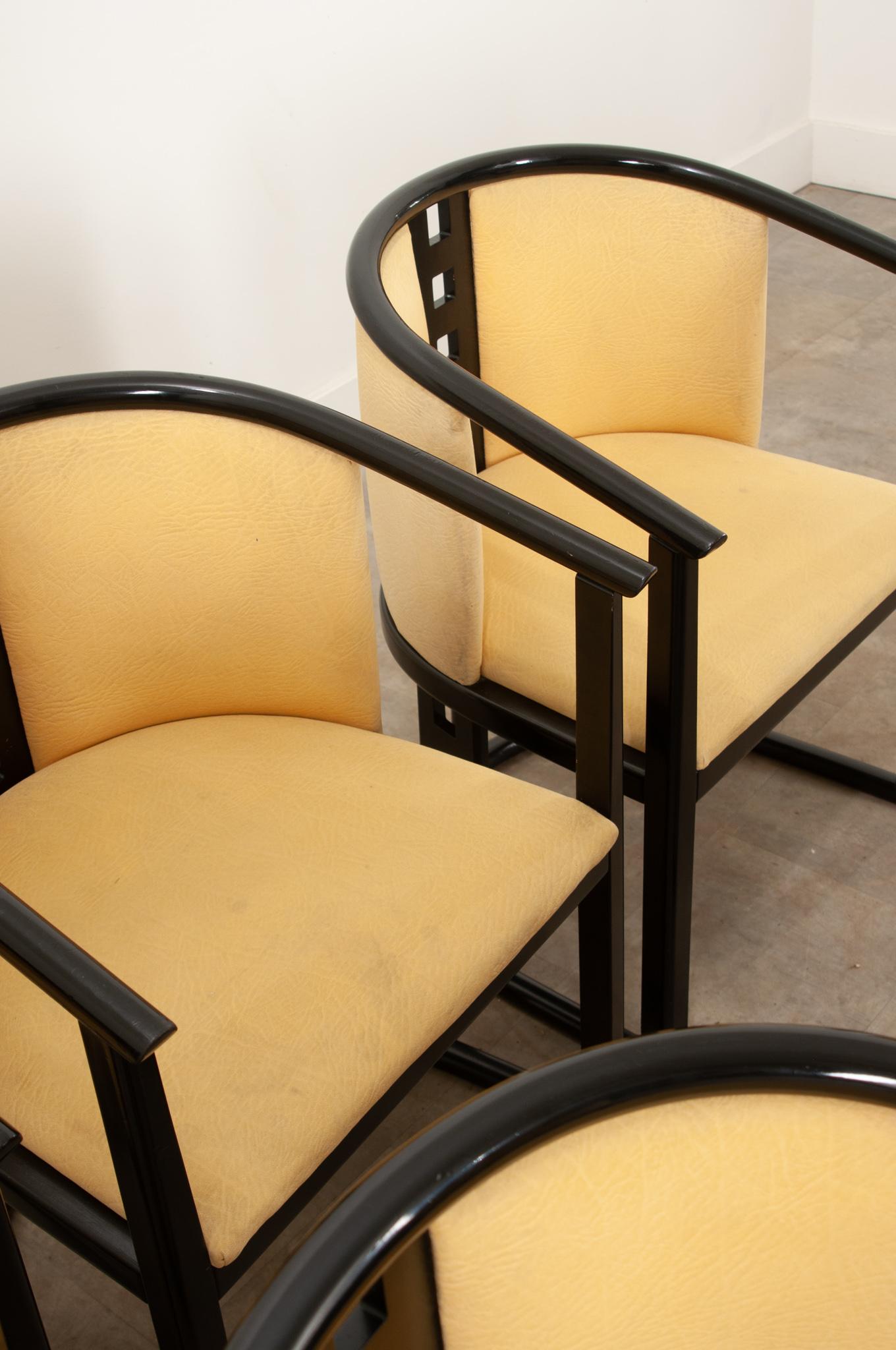 Set of Six Josef Hoffmann Style Secessionist Chairs For Sale 2