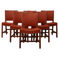 Set of Six Kaare Klint Red Chairs by Rud Rasmussen