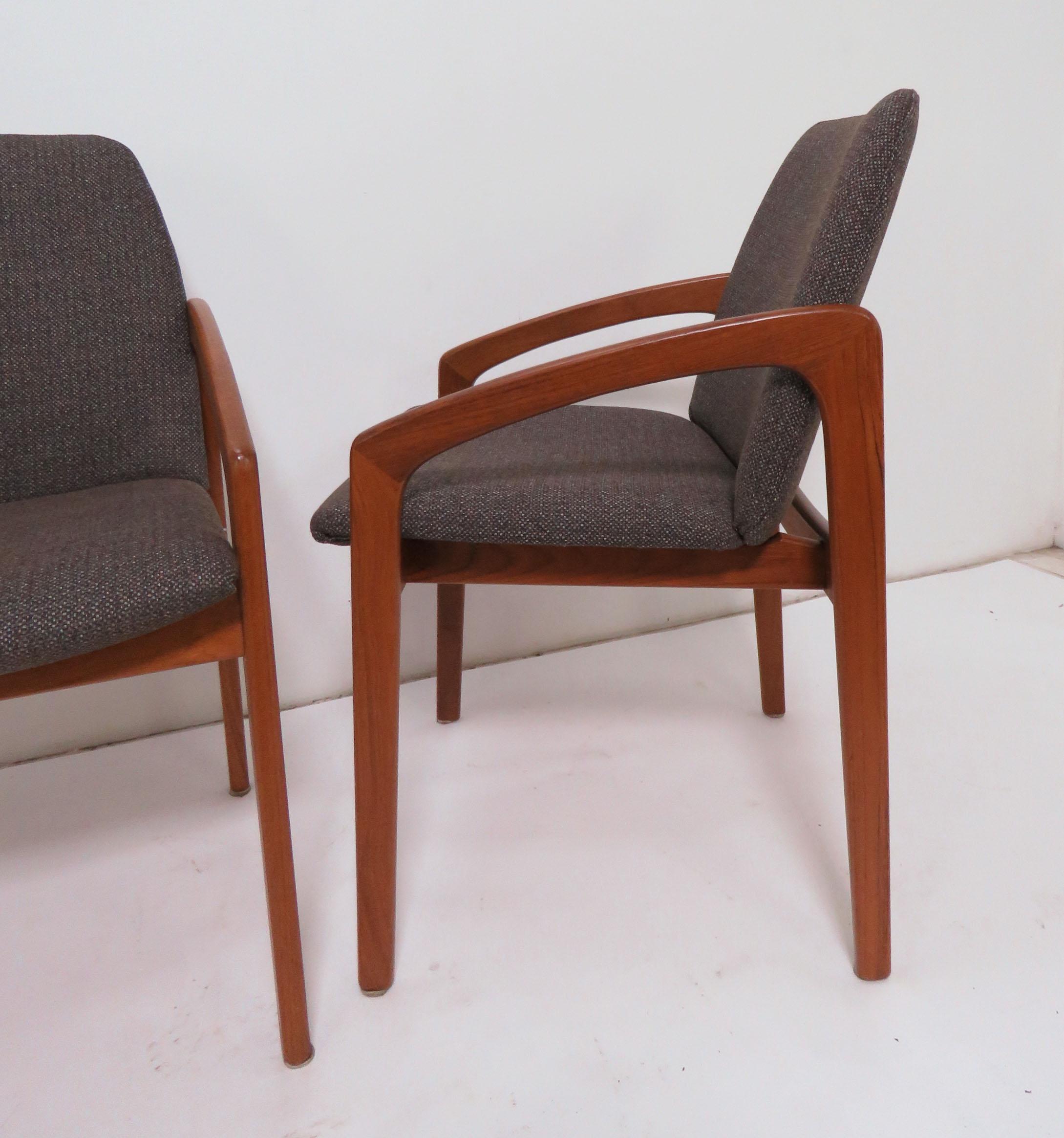 Scandinavian Modern Set of Six Kai Kristiansen Danish Teak Dining Chairs, circa 1960s