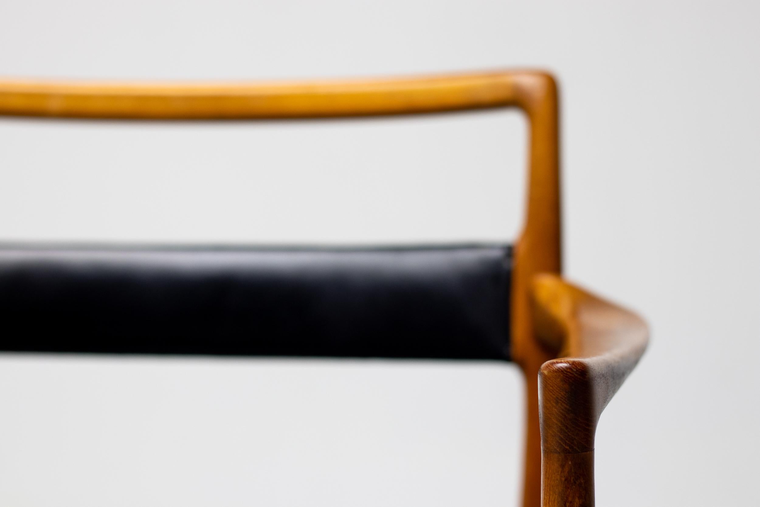 Sedie da pranzo Kai Kristiansen Design scandinavo metà secolo moderno scultoreo in vendita 7