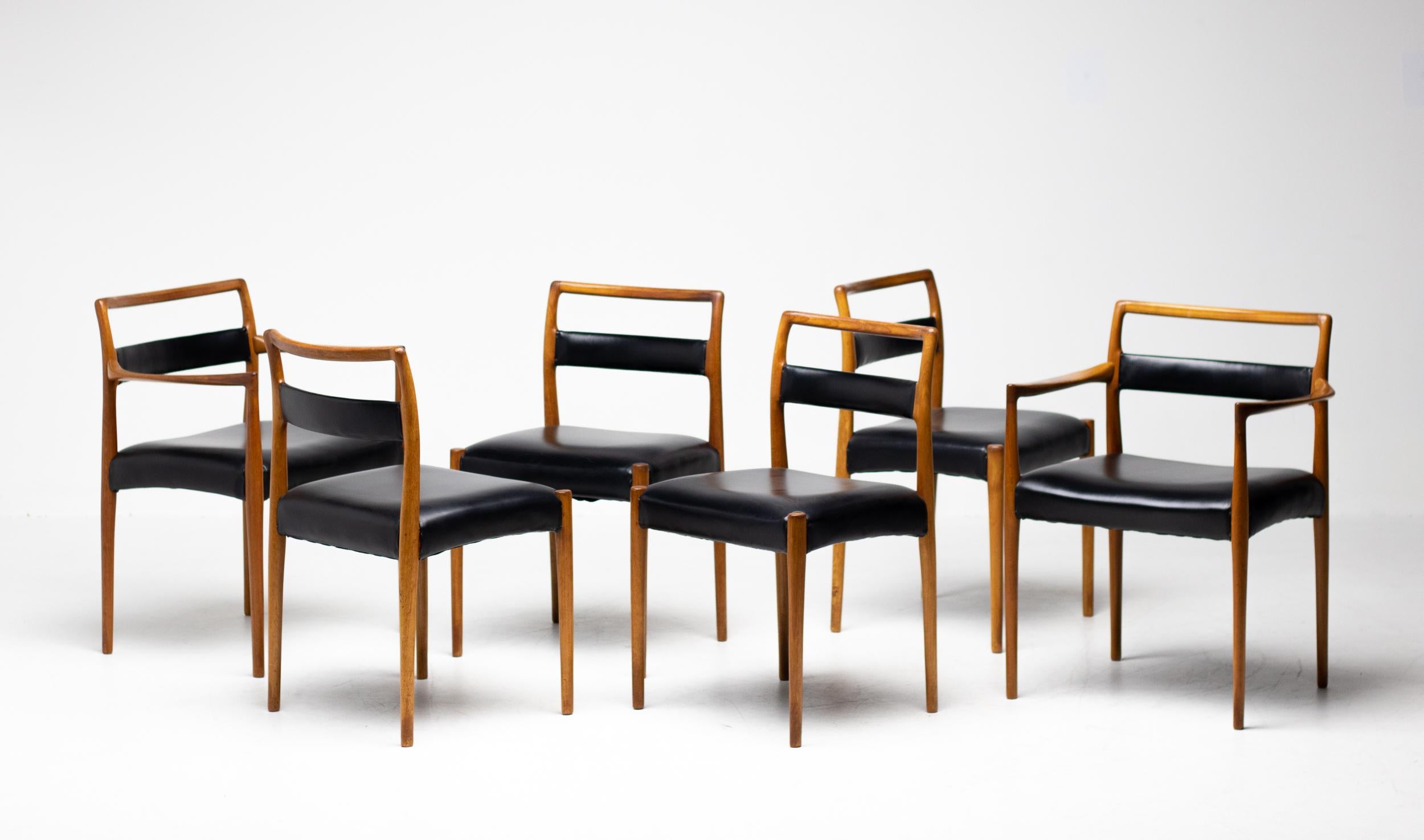 Danese Sedie da pranzo Kai Kristiansen Design scandinavo metà secolo moderno scultoreo in vendita