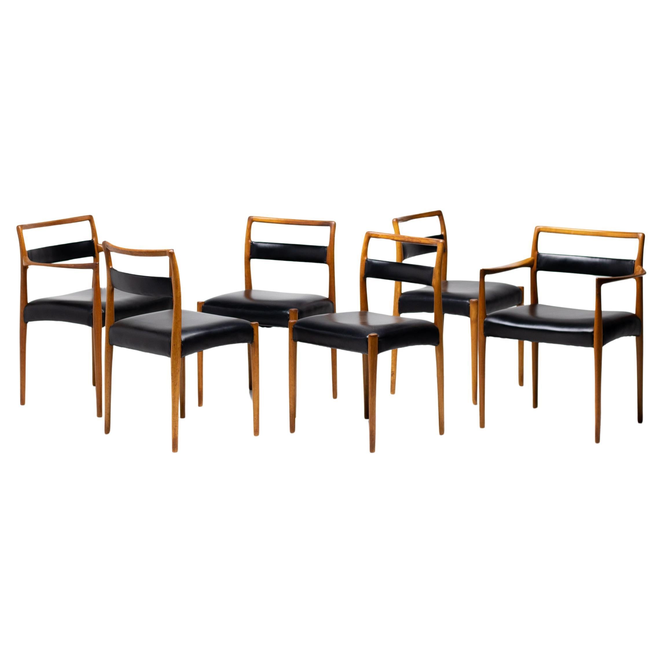 Set of Six Kai Kristiansen Dining Chairs  For Sale