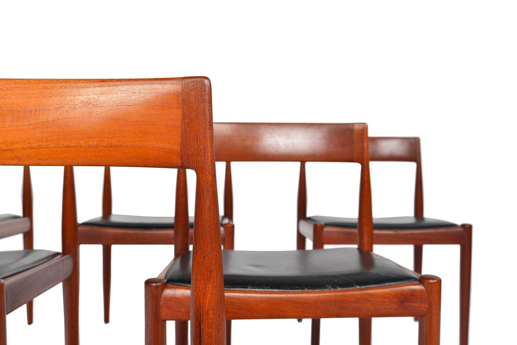 Danish Set of Six Kai Kristiansen for Fritz Hansen Teak Dining Chairs