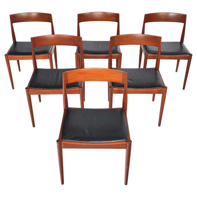 Danish Modern Teak Compass Dining Chairs by Kai Kristiansen at 1stDibs