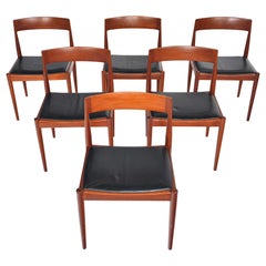 Set of Six Kai Kristiansen for Fritz Hansen Teak Dining Chairs