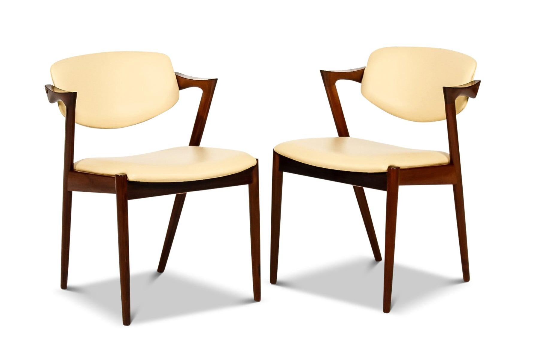 Danish Set of Six Kai Kristiansen Model 42 Dining Chairs in Rosewood