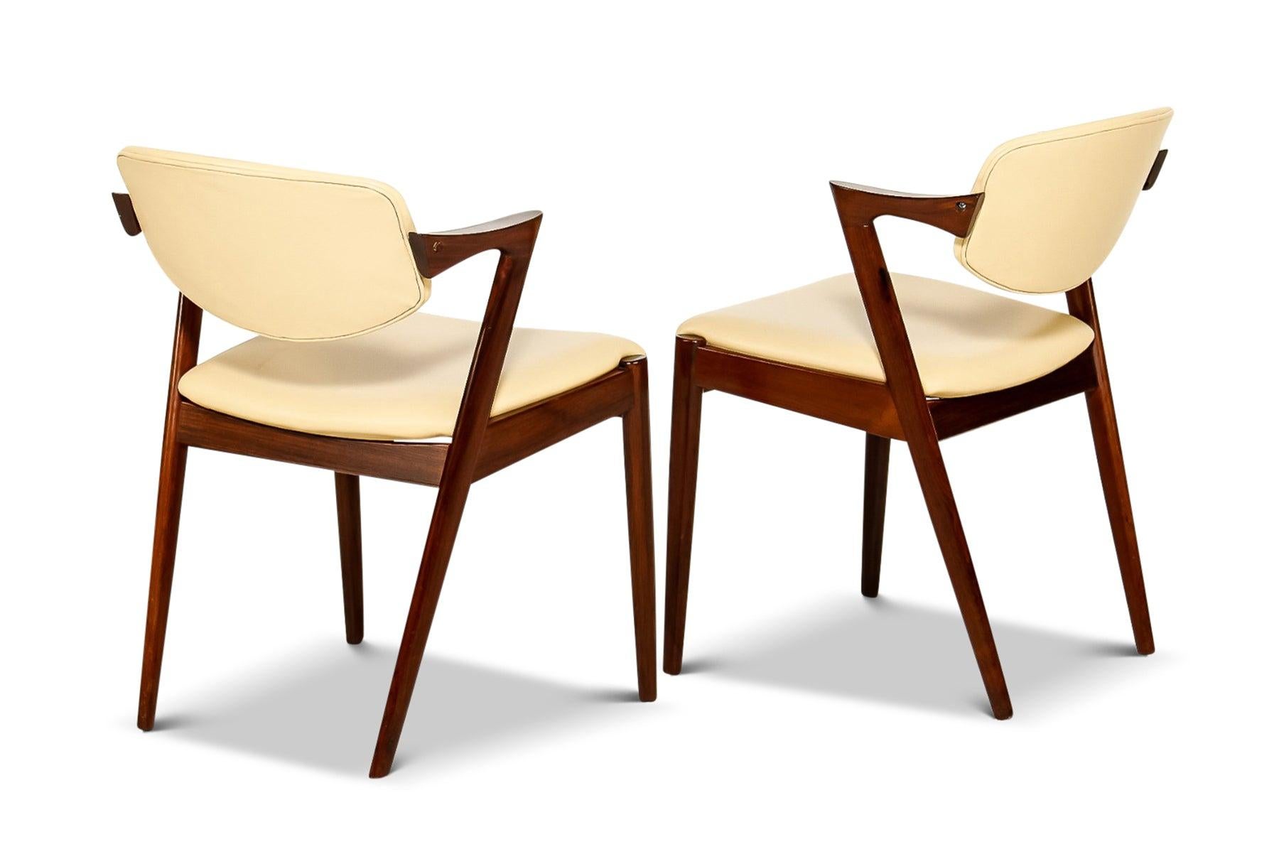 20th Century Set of Six Kai Kristiansen Model 42 Dining Chairs in Rosewood