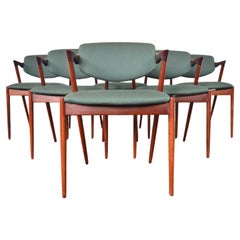 Set of Six Kai Kristiansen Model 42 Dining Chairs in Rosewood
