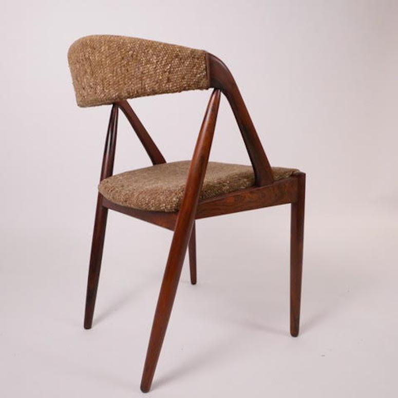 Mid-20th Century Set of Six Kai Kristiansen Rosewood Dining Chairs Model 31