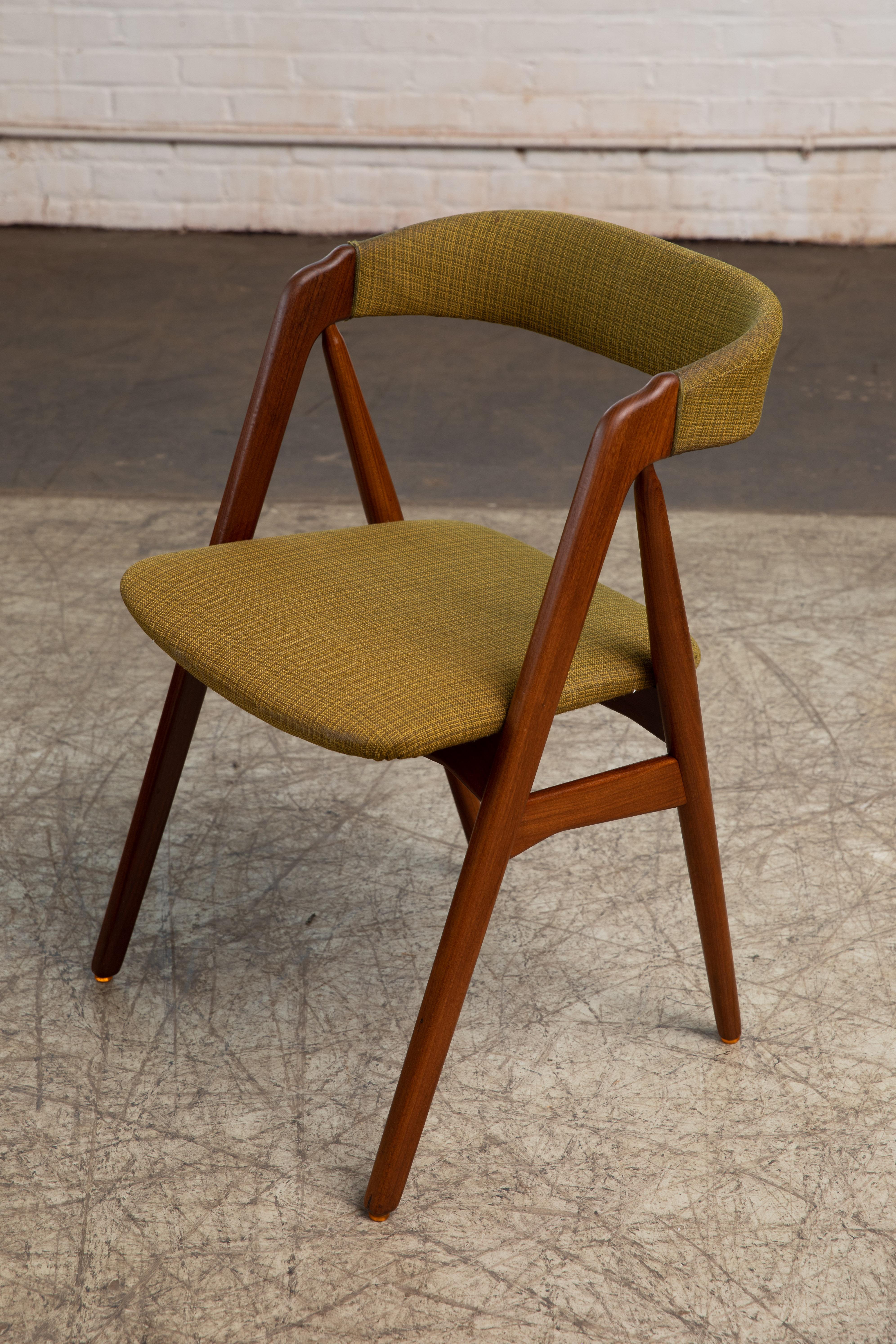 Set of Six Kai Kristiansen Teak A-Frame Dining Chairs in Teak 1950's Denmark 3