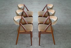 Set of Six Kai Kristiansen Teak Dining Chairs Model 31 for Schou Andersen