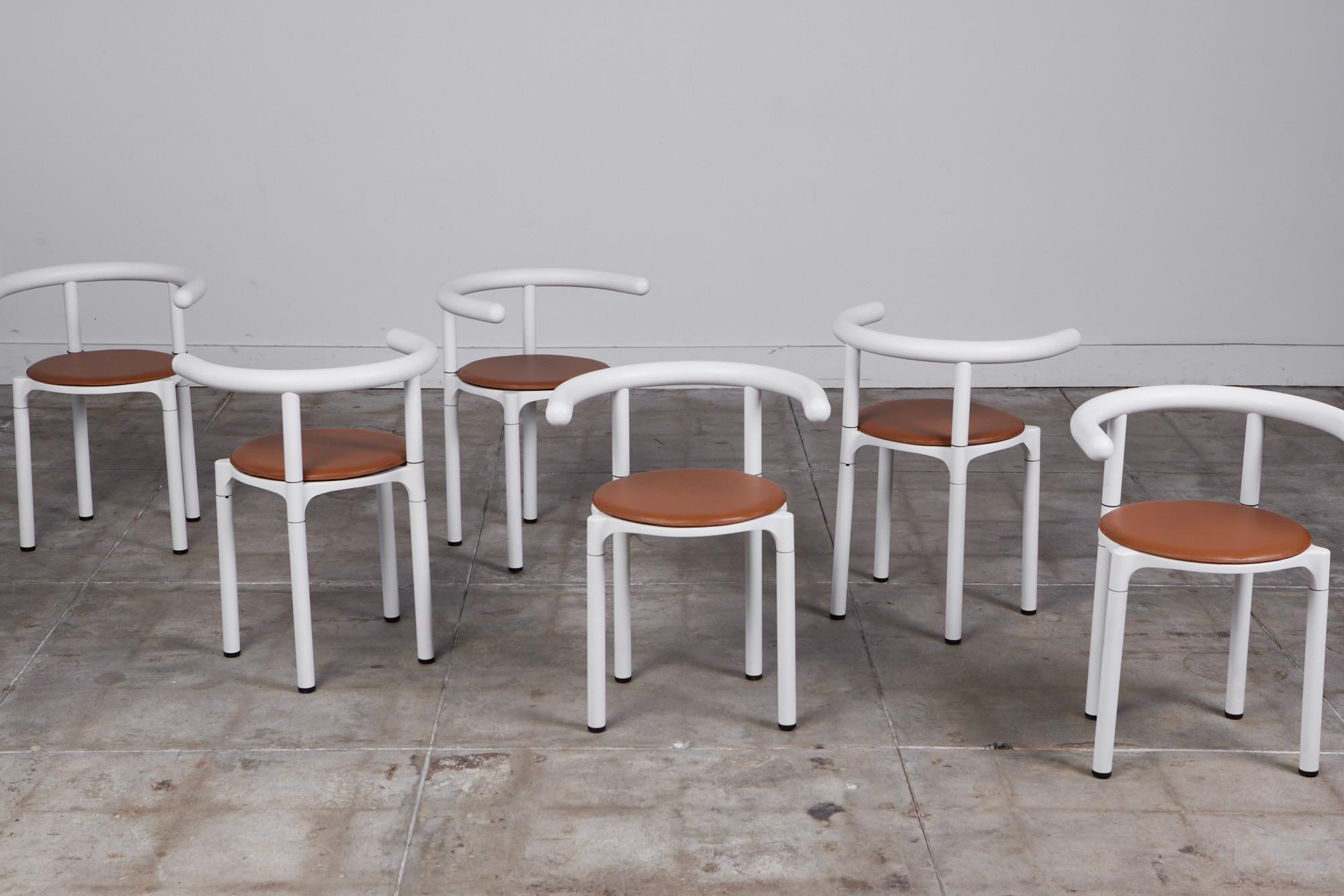 Painted Set of Six Kartell Dining Chairs by Anna Castelli Ferrieri For Sale