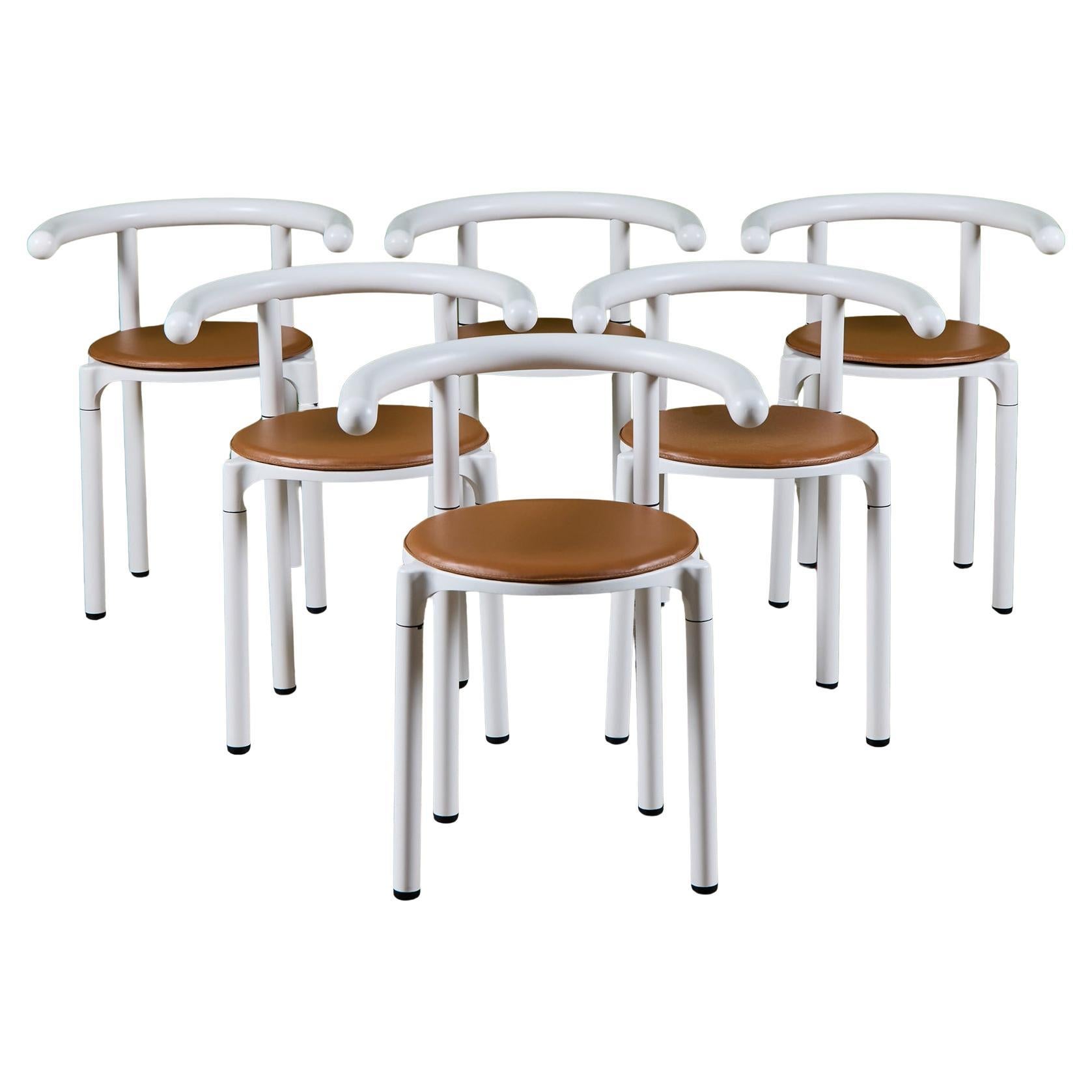 Ensemble de six chaises de salle à manger Kartell par Anna Castelli Ferrieri