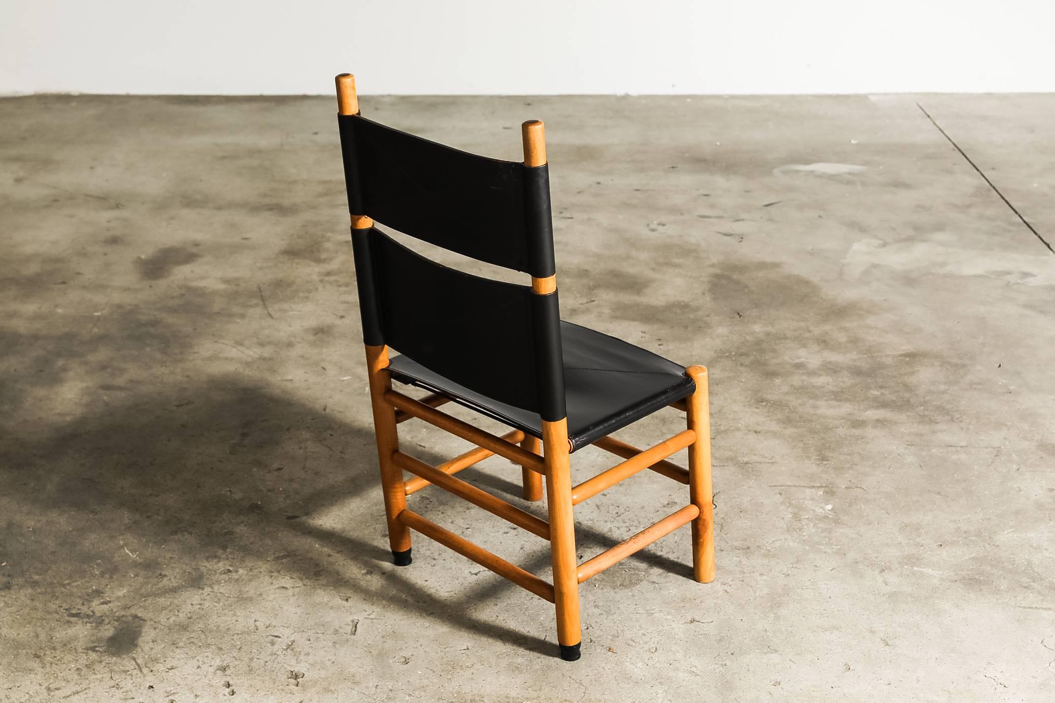 Italian Set of Six Kentucky Chairs by Carlo Scarpa for Bernini