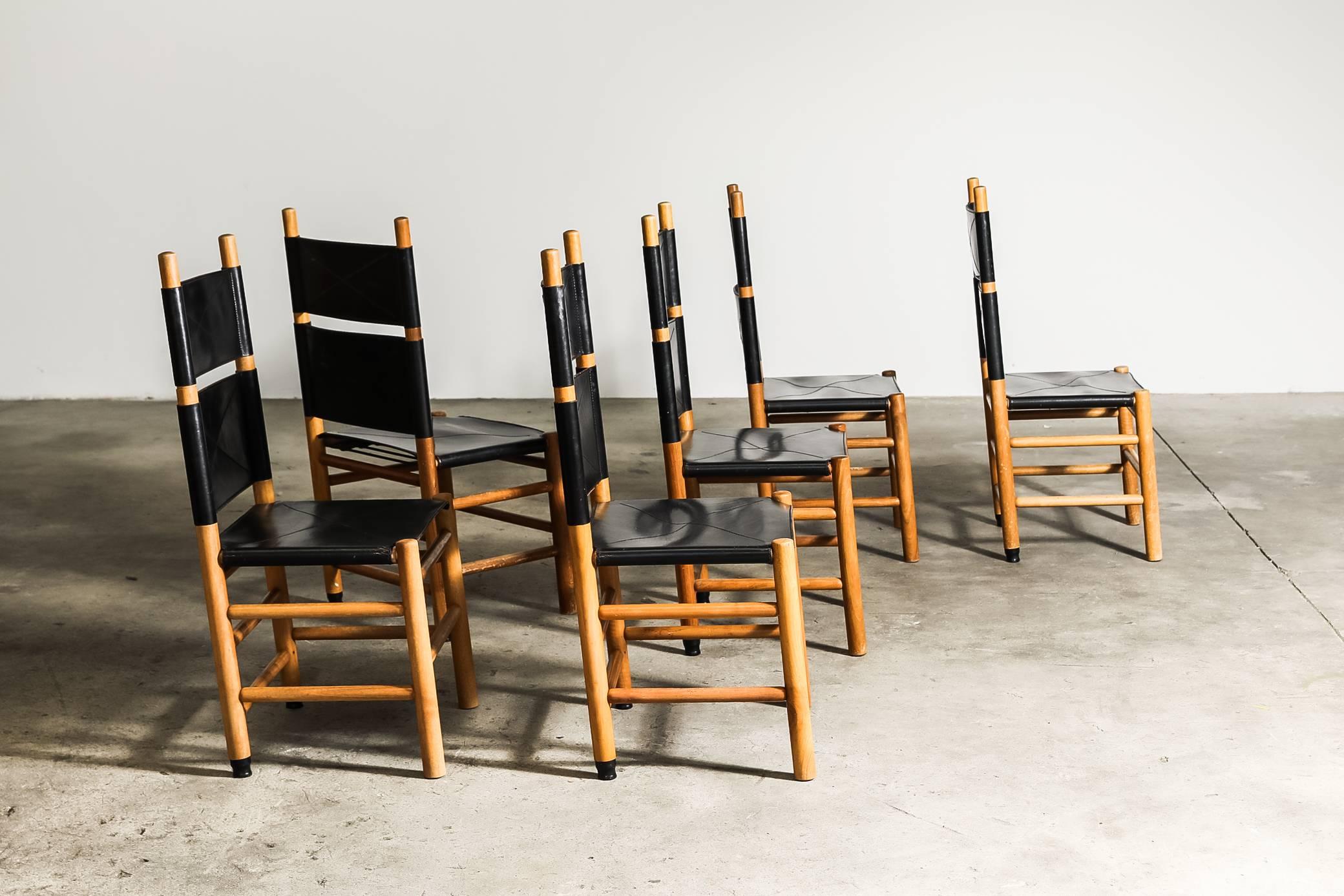 Set of Six Kentucky Chairs by Carlo Scarpa for Bernini In Excellent Condition In Melbourne, VIC