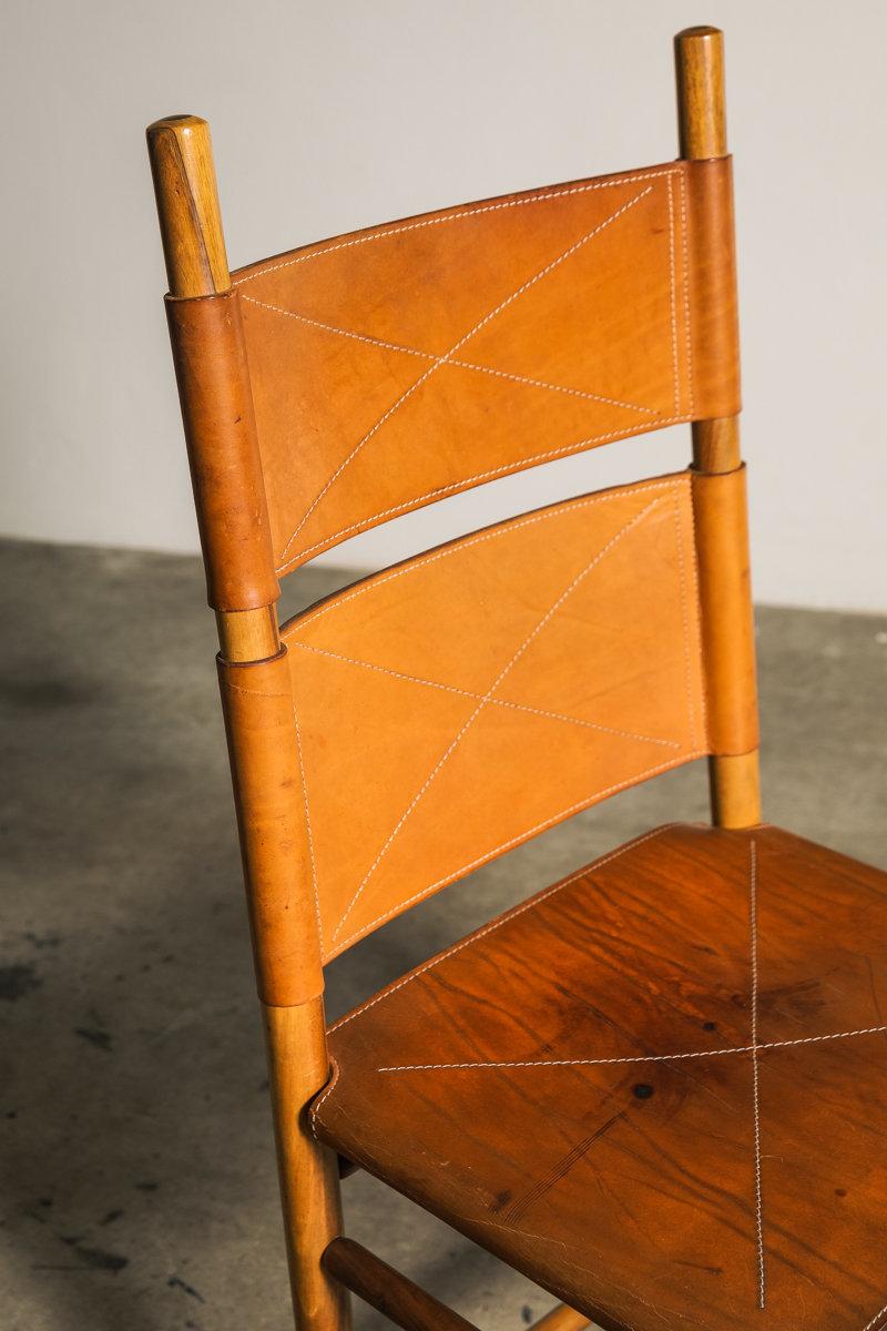 20th Century Set of Six Kentucky Chairs by Carlo Scarpa for Bernini