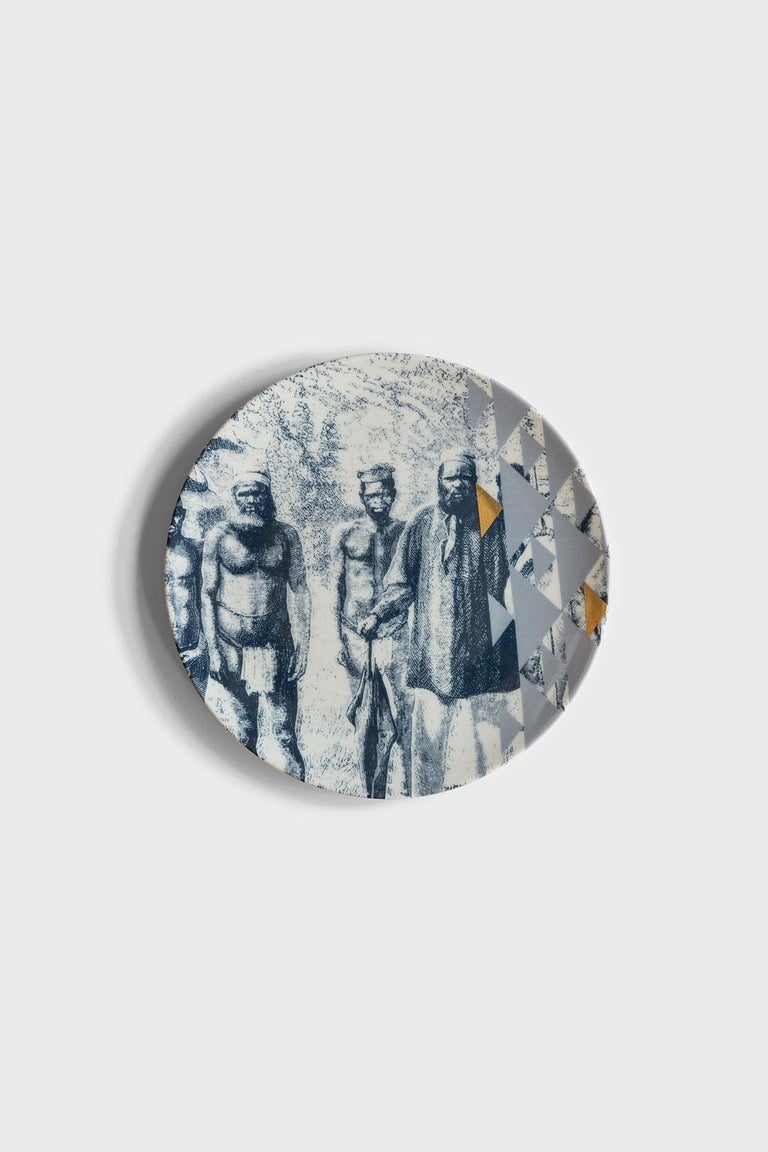 Set of Six Kenya Porcelain Dinner Plates, Made in Italy For Sale at 1stDibs