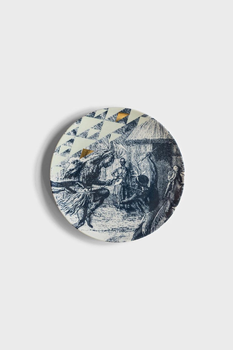 Set of Six Kenya Porcelain Dinner Plates, Made in Italy For Sale at 1stDibs
