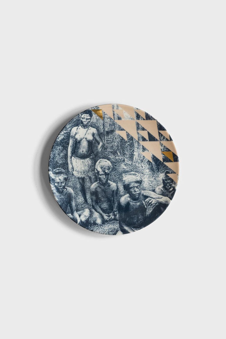 Set of Six Kenya Porcelain Dinner Plates, Made in Italy For Sale at 1stDibs