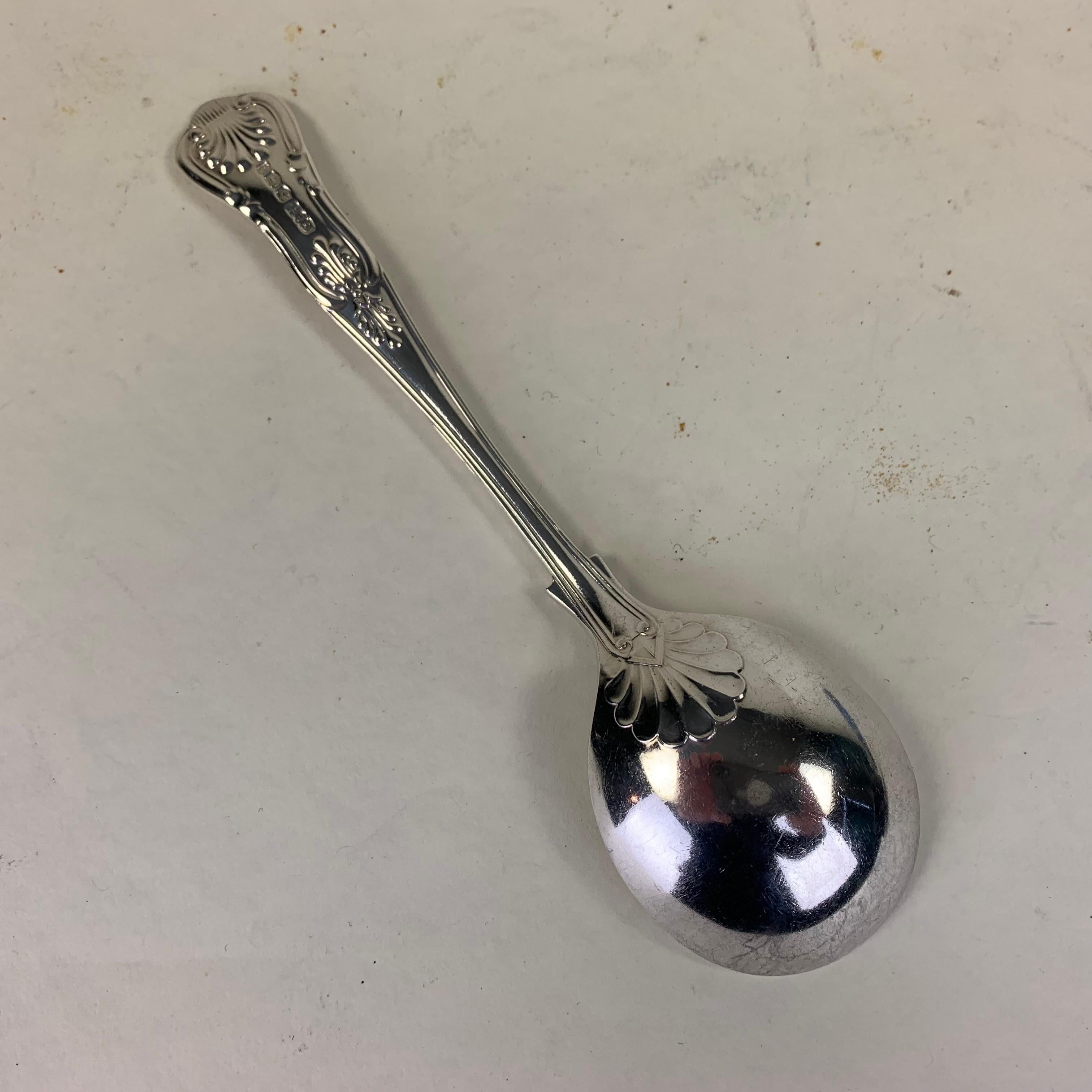 Set of Six Kings Pattern Silver Sauce Ladles For Sale 1