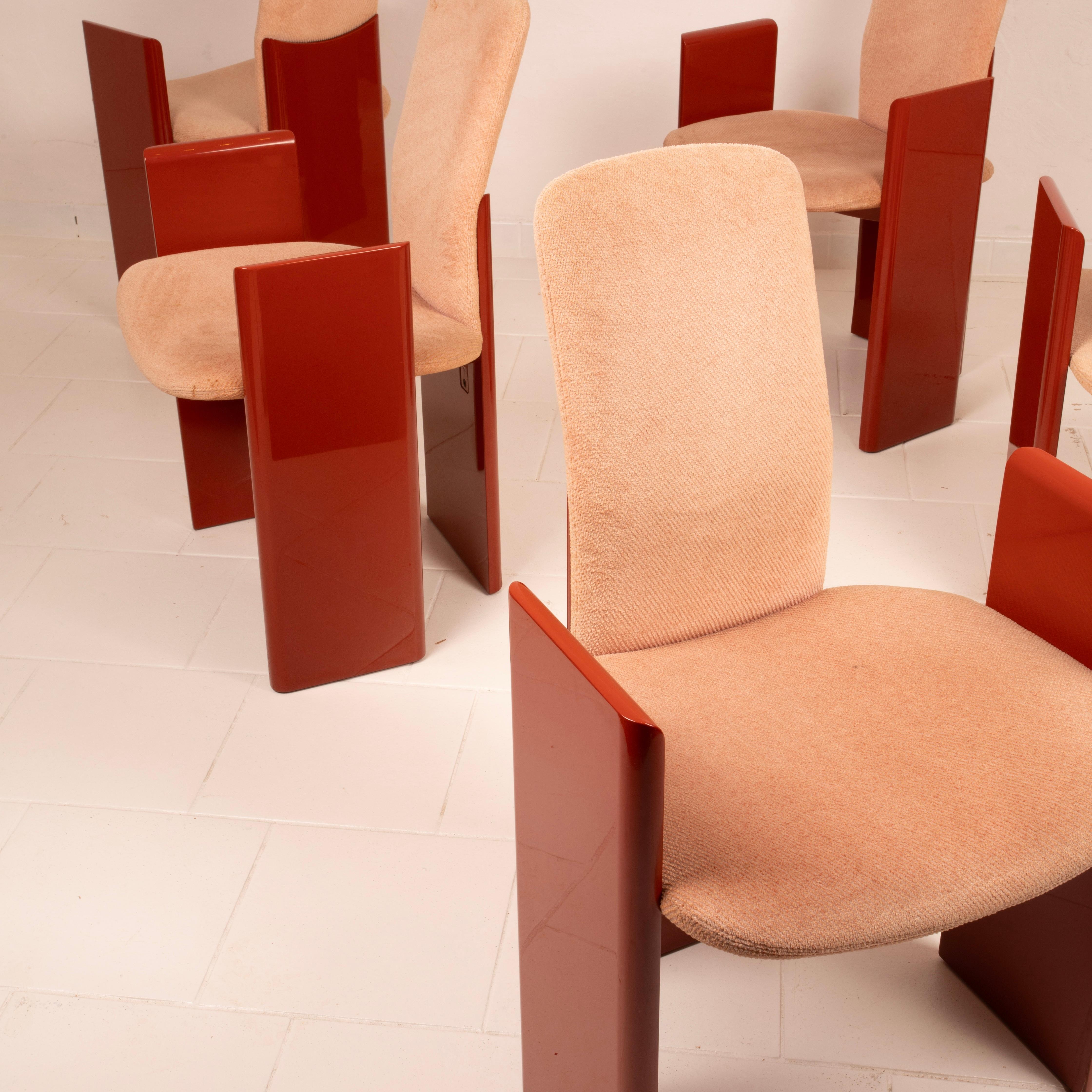 Set of six “Kinu” chairs designed by Motomi Kawakami for Arflex, 1983 Set of 2 In condizioni buone in vendita a Conversano, IT