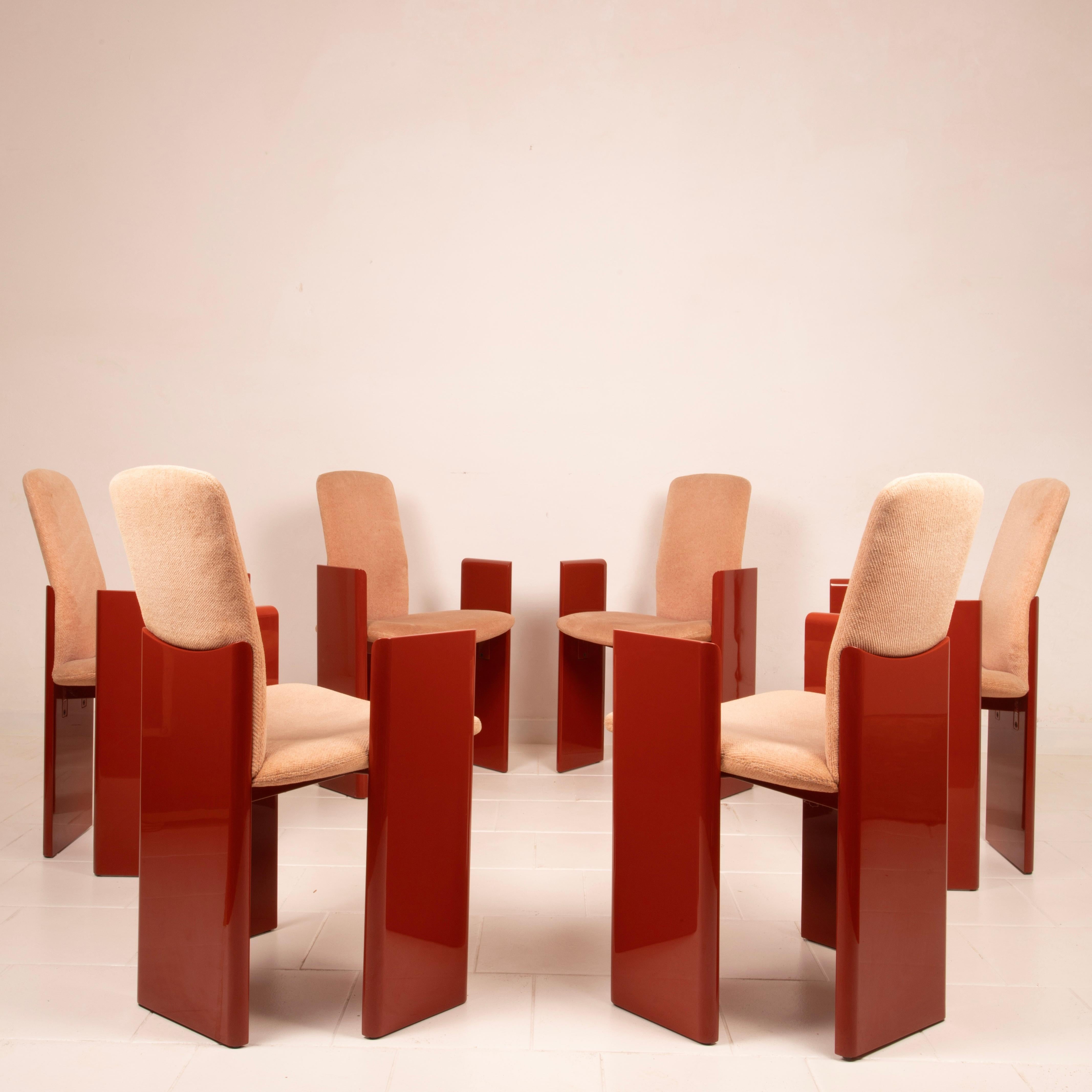 Set of six “Kinu” chairs designed by Motomi Kawakami for Arflex, 1983 Set of 2 in vendita 1