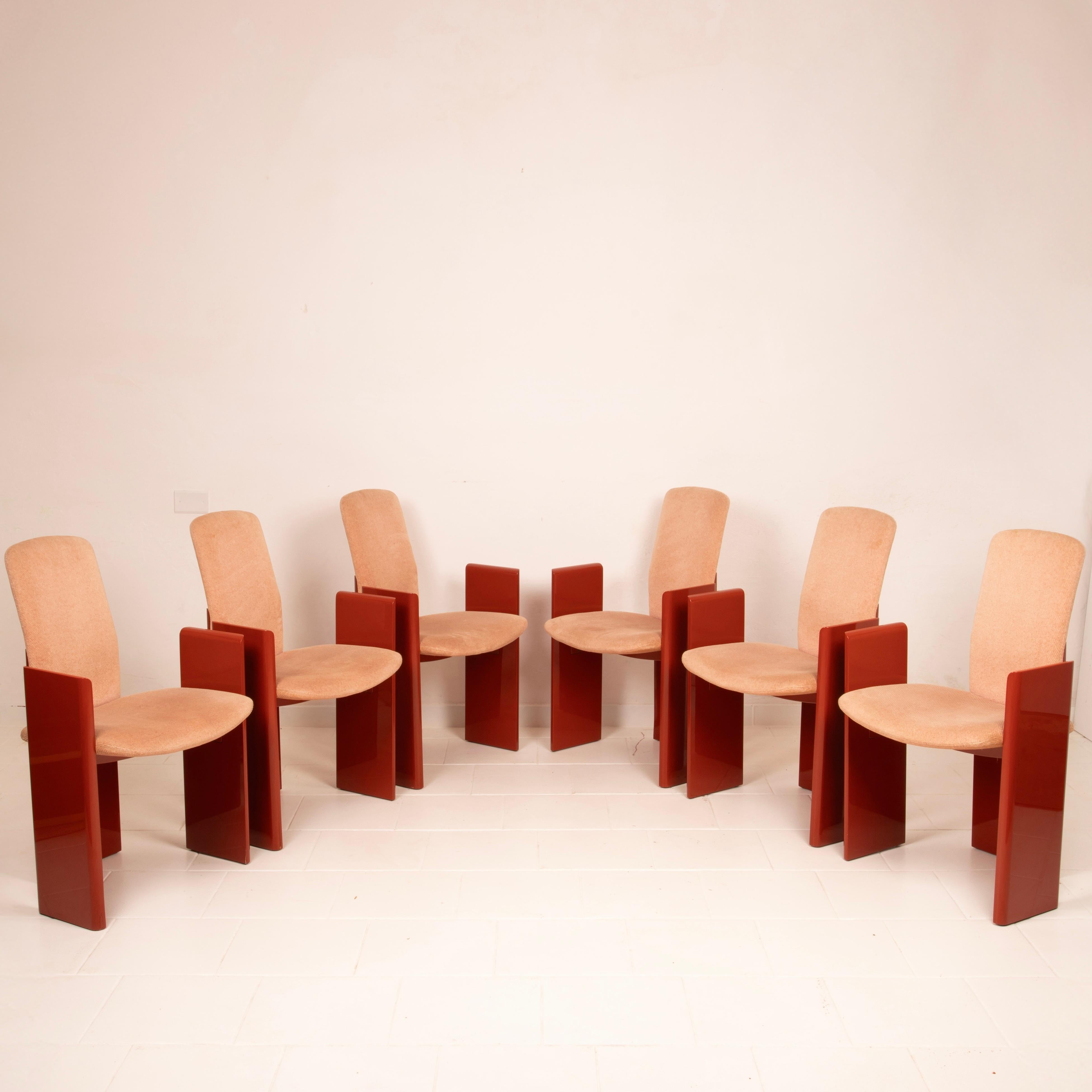 Set of six “Kinu” chairs designed by Motomi Kawakami for Arflex, 1983 Set of 2 in vendita 2