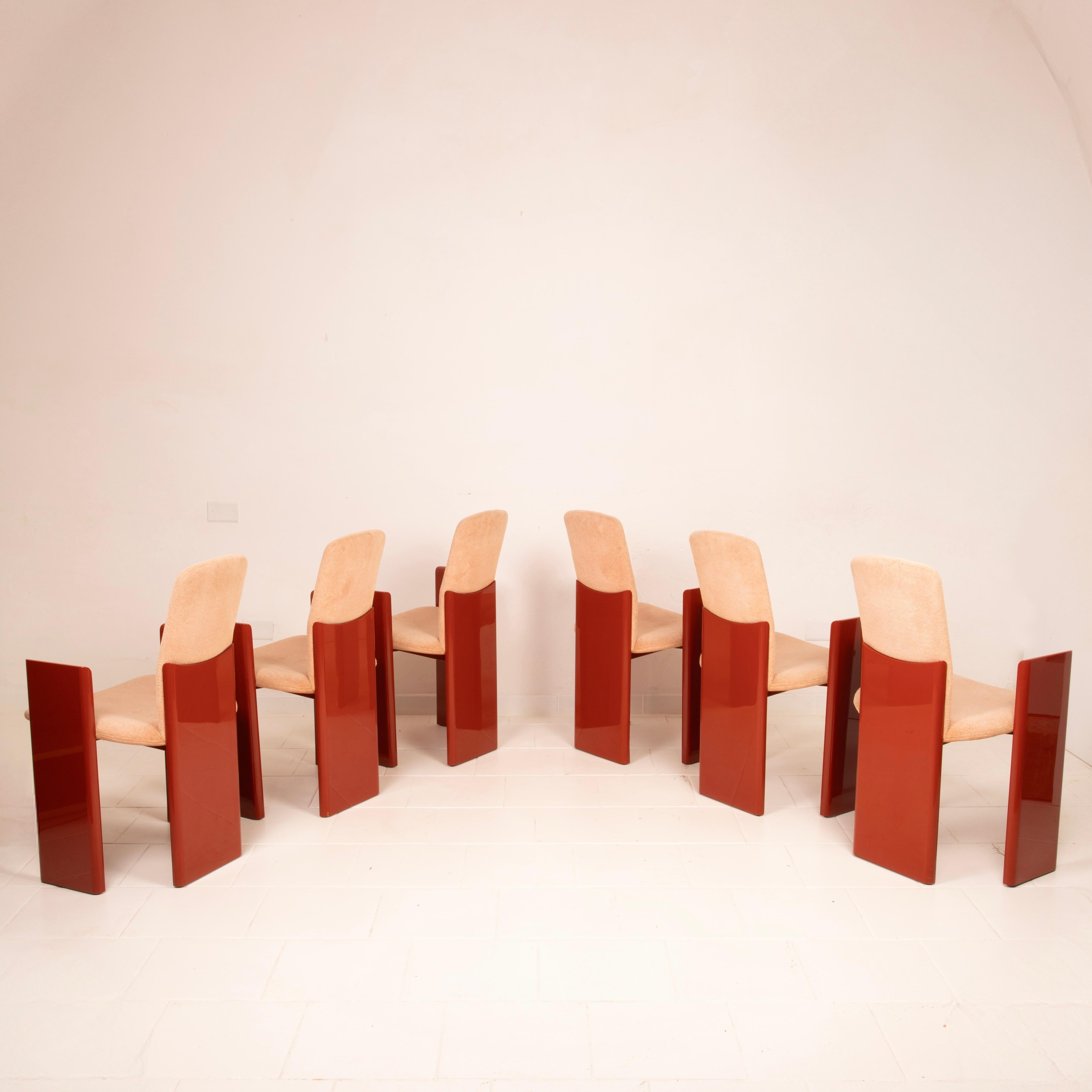 Set of six “Kinu” chairs designed by Motomi Kawakami for Arflex, 1983 Set of 2 in vendita 3