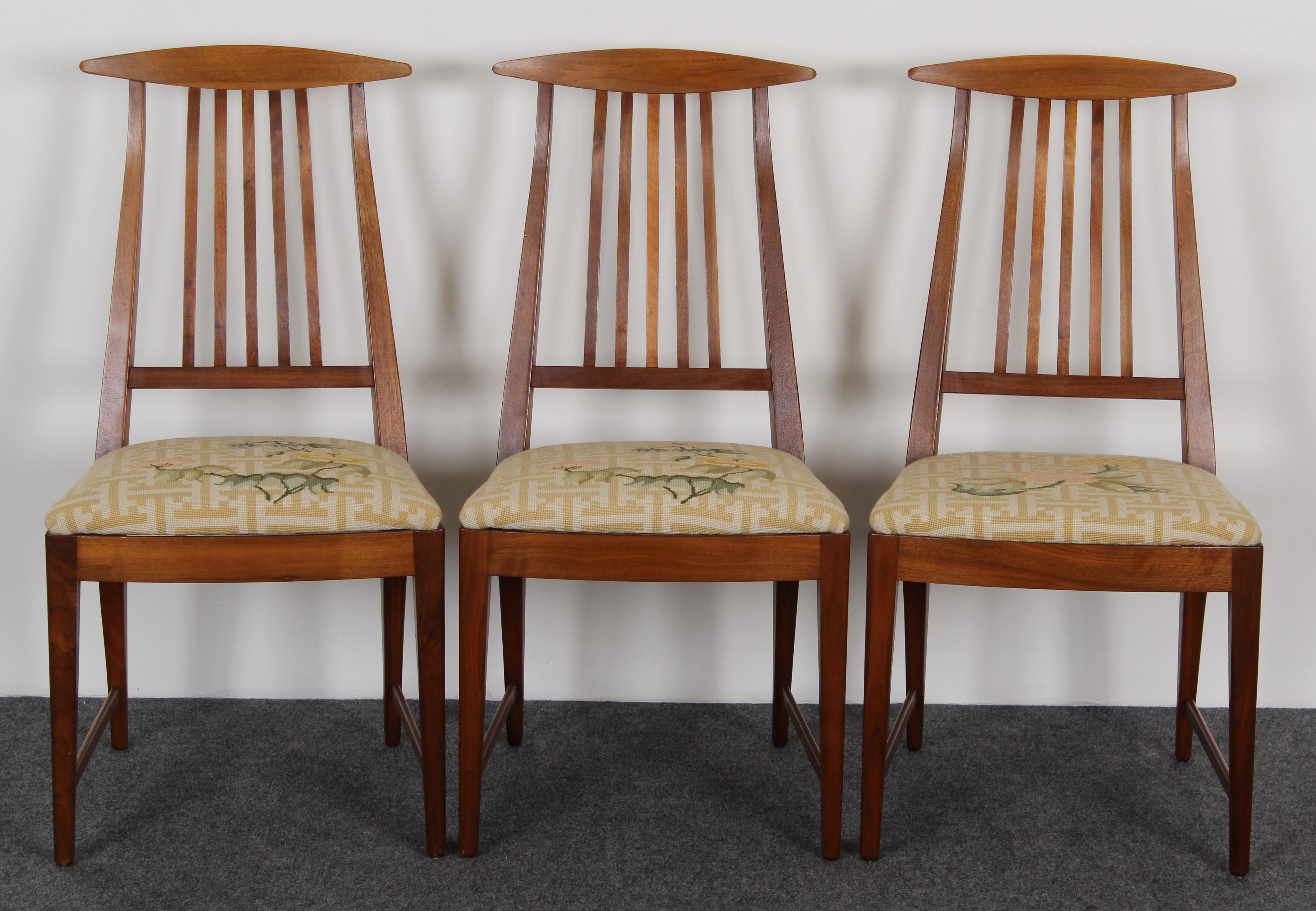 Mid-Century Modern Set of Six Kipp Stewart Dining Chairs for Calvin, 1950s