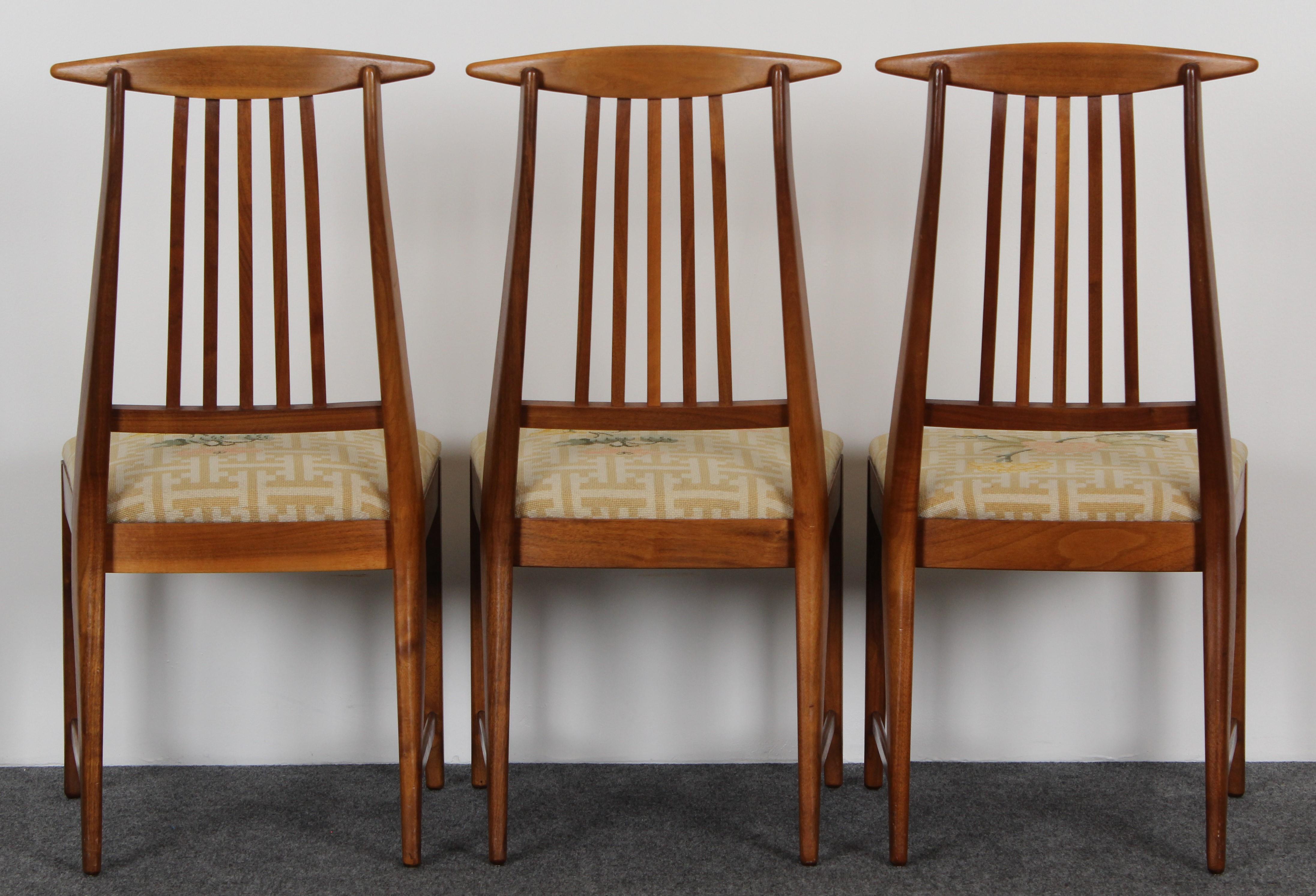 Mid-20th Century Set of Six Kipp Stewart Dining Chairs for Calvin, 1950s