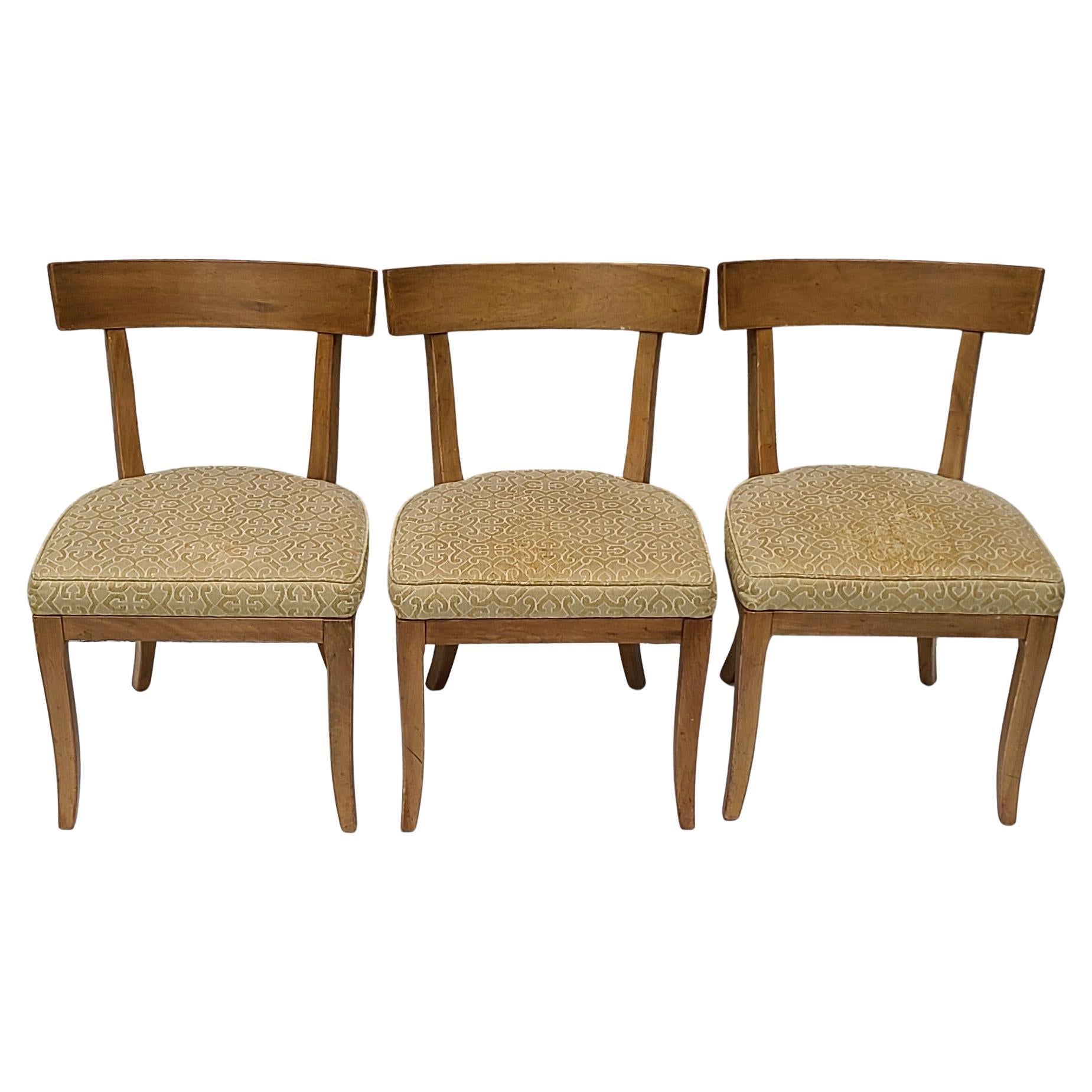 Set di sei sedie Klismos di Baker Furniture in noce in vendita 1