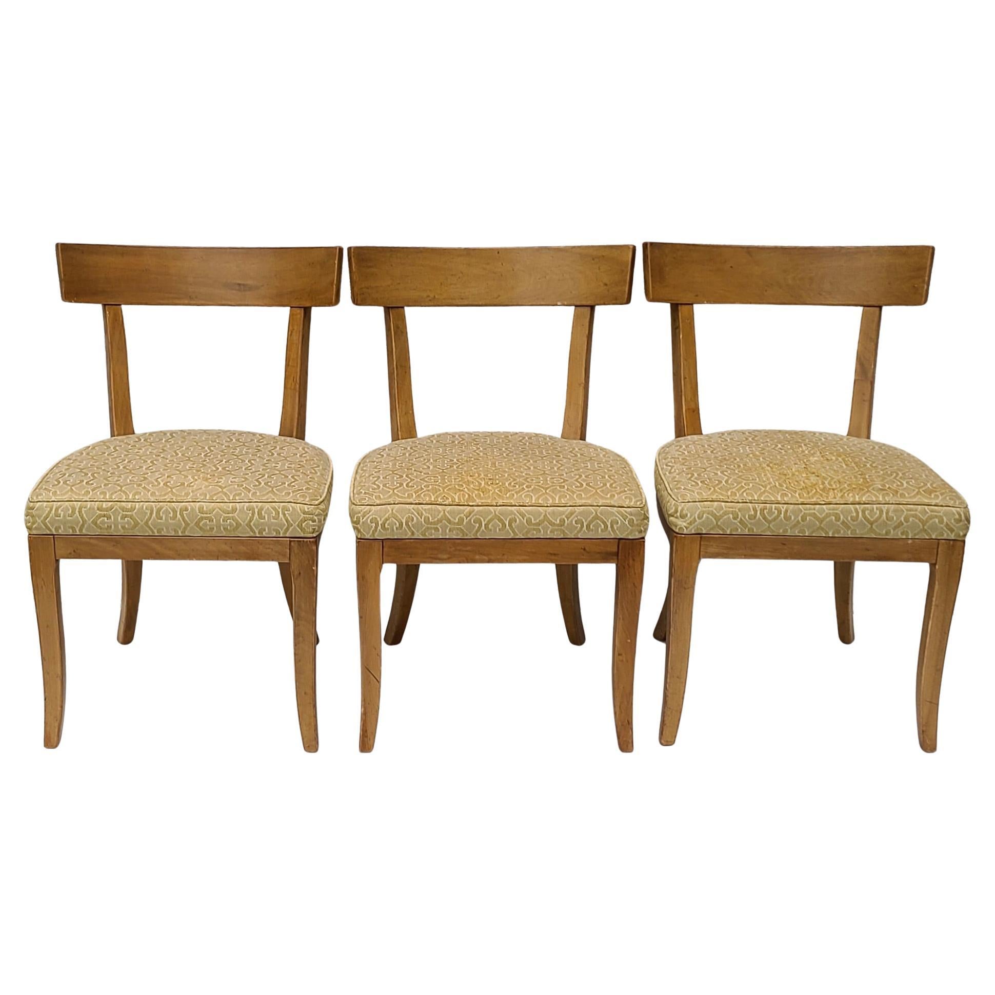 Set di sei sedie Klismos di Baker Furniture in noce in vendita 2