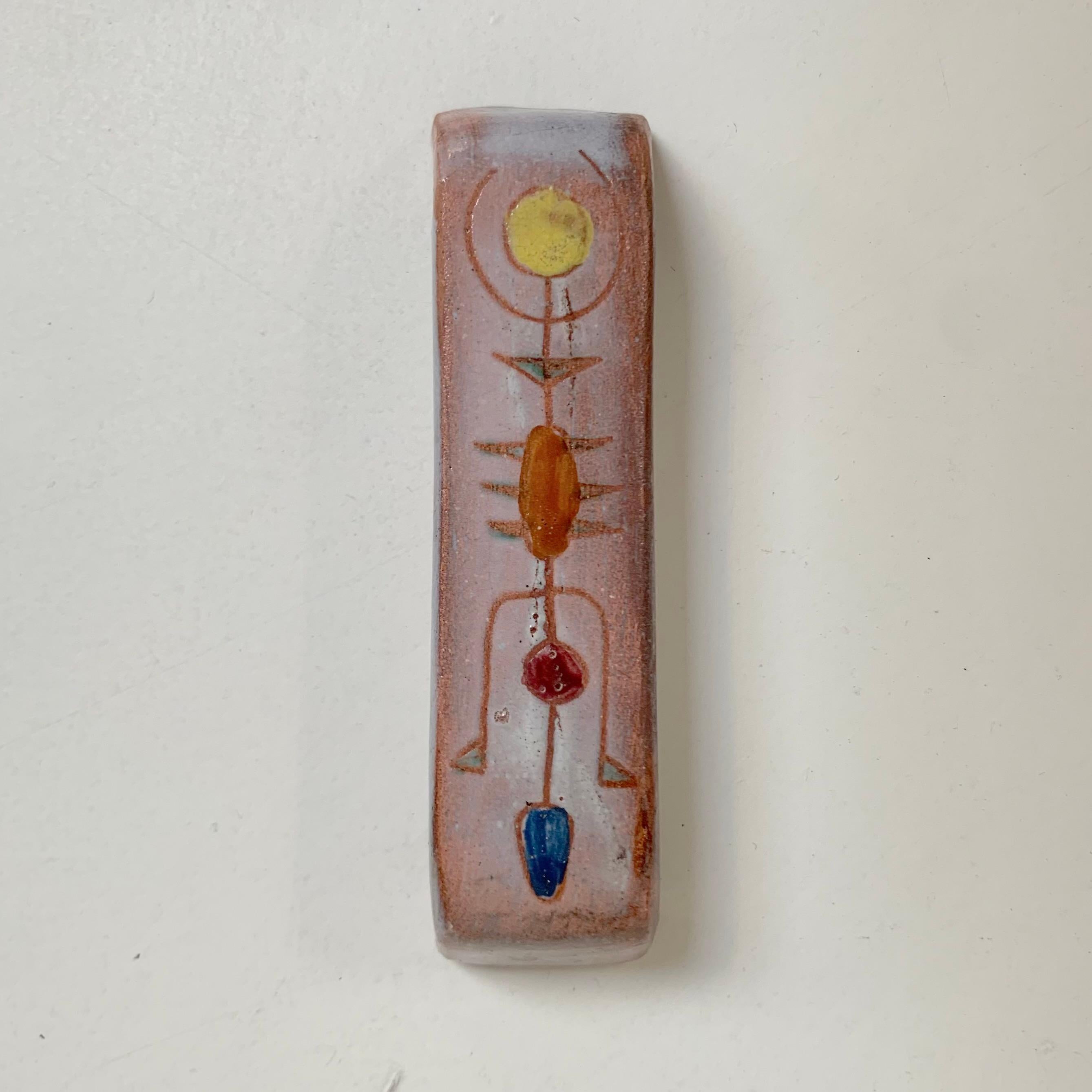 Set of six knife holders signed by Jean Rivier, circa 1960, Vallauris, France. For Sale 2