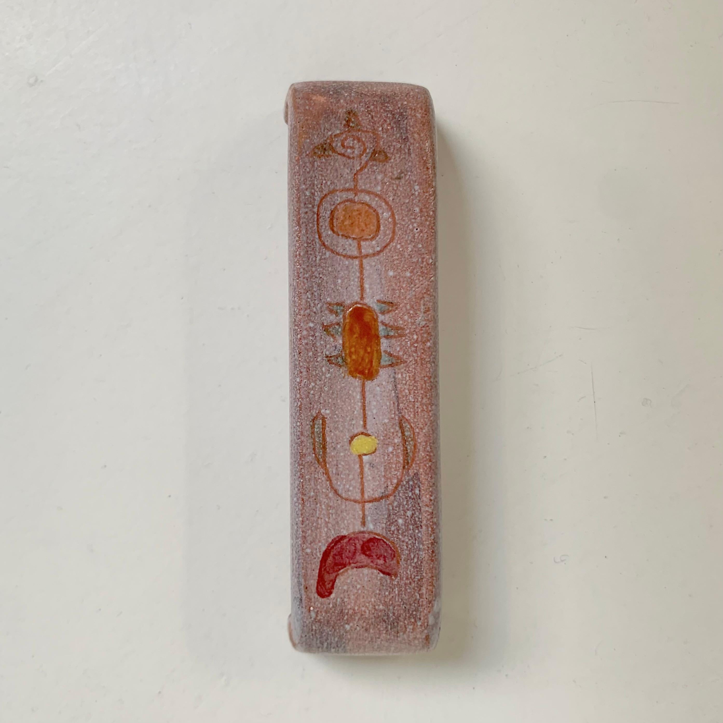 Set of six knife holders signed by Jean Rivier, circa 1960, Vallauris, France. For Sale 3