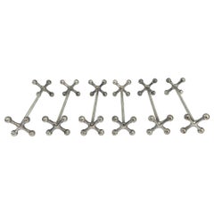 Set of Six Knife Rest Style of Christofle