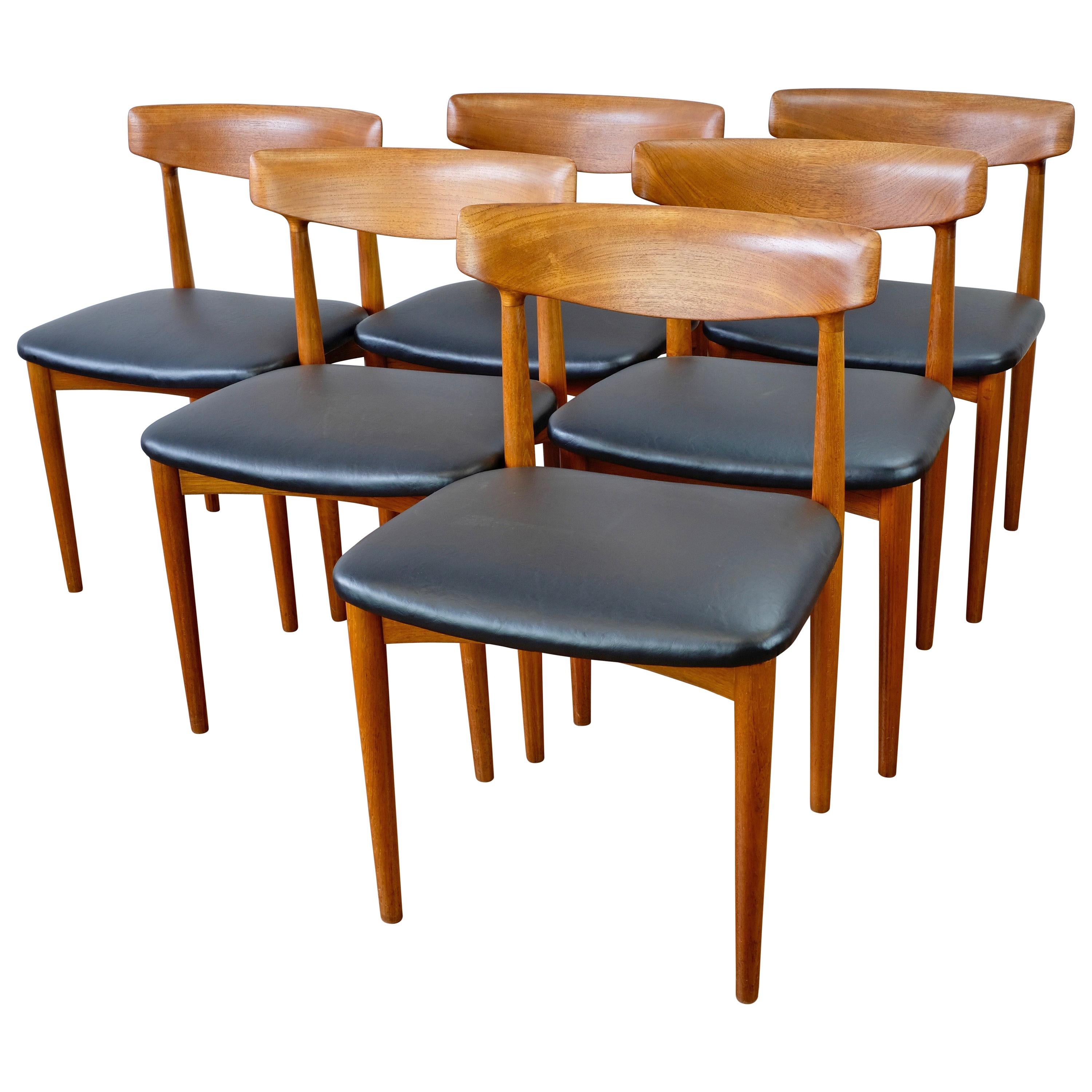 Set of Six Knud Faerch Model 532 Dining Chairs in Teak