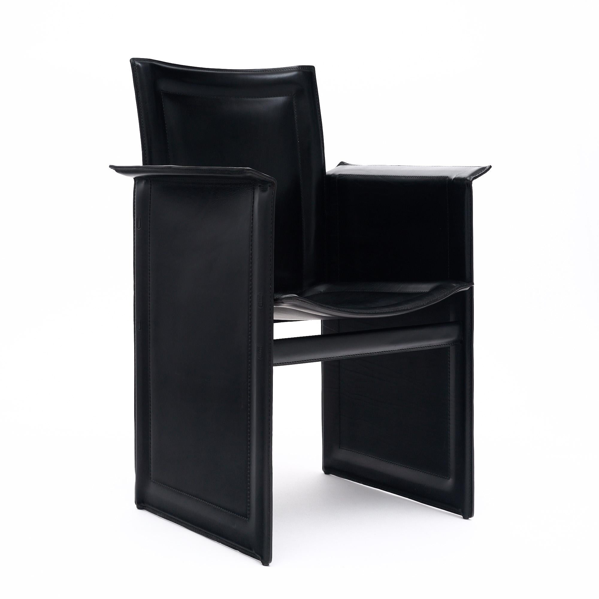 Italian Set of Six “Korium” Armchairs by Tito Agnoli for Matteo Grassi For Sale