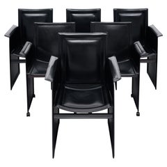 Set of Six “Korium” Armchairs by Tito Agnoli for Matteo Grassi