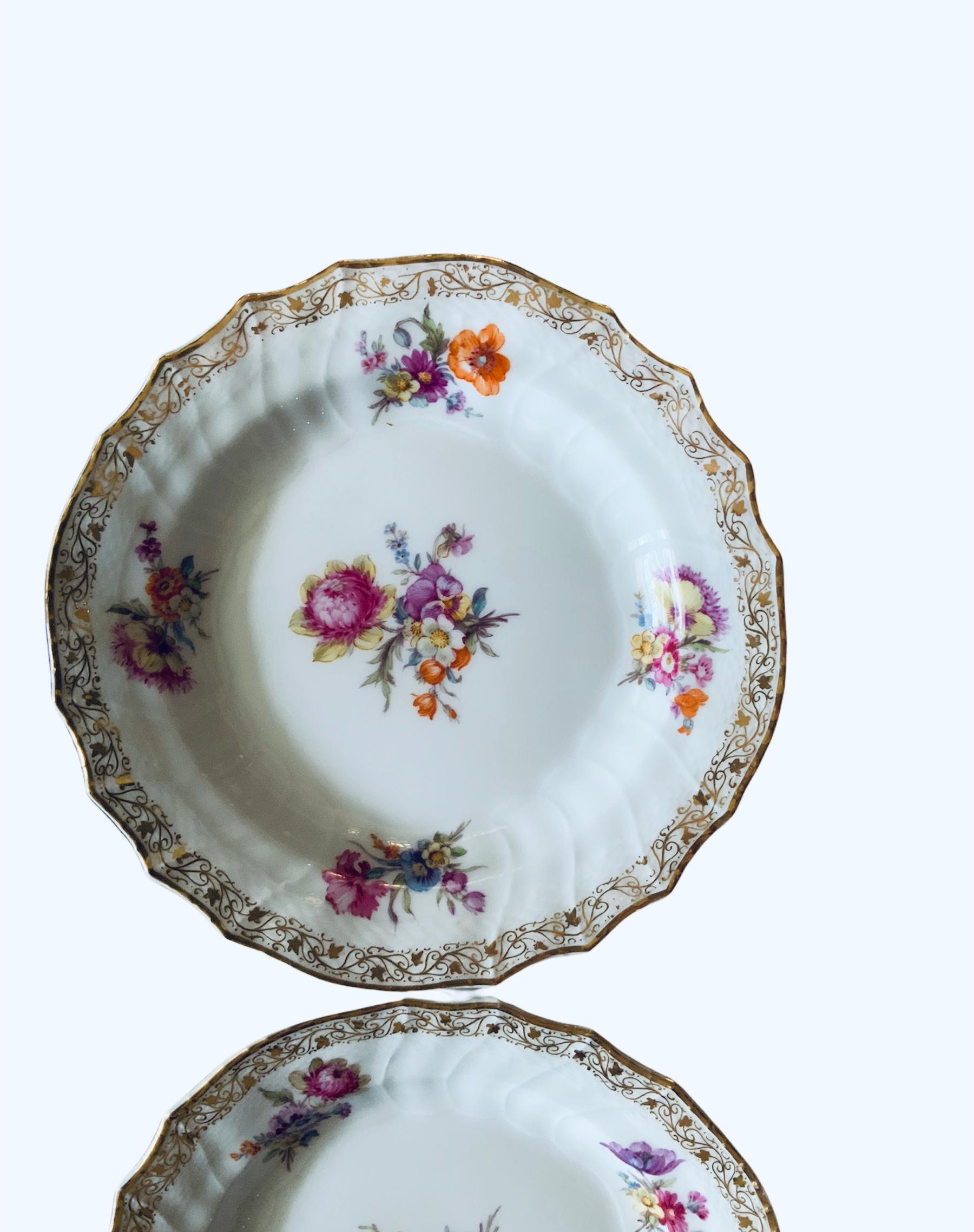 German Set of Six KPM Bread and Butter Plates For Sale